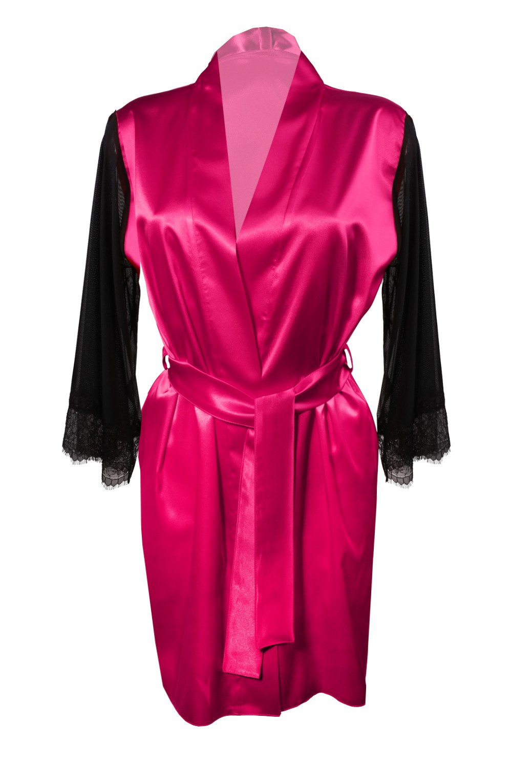 DKaren Housecoat Bonnie Dark Pink XS tmavě růžová