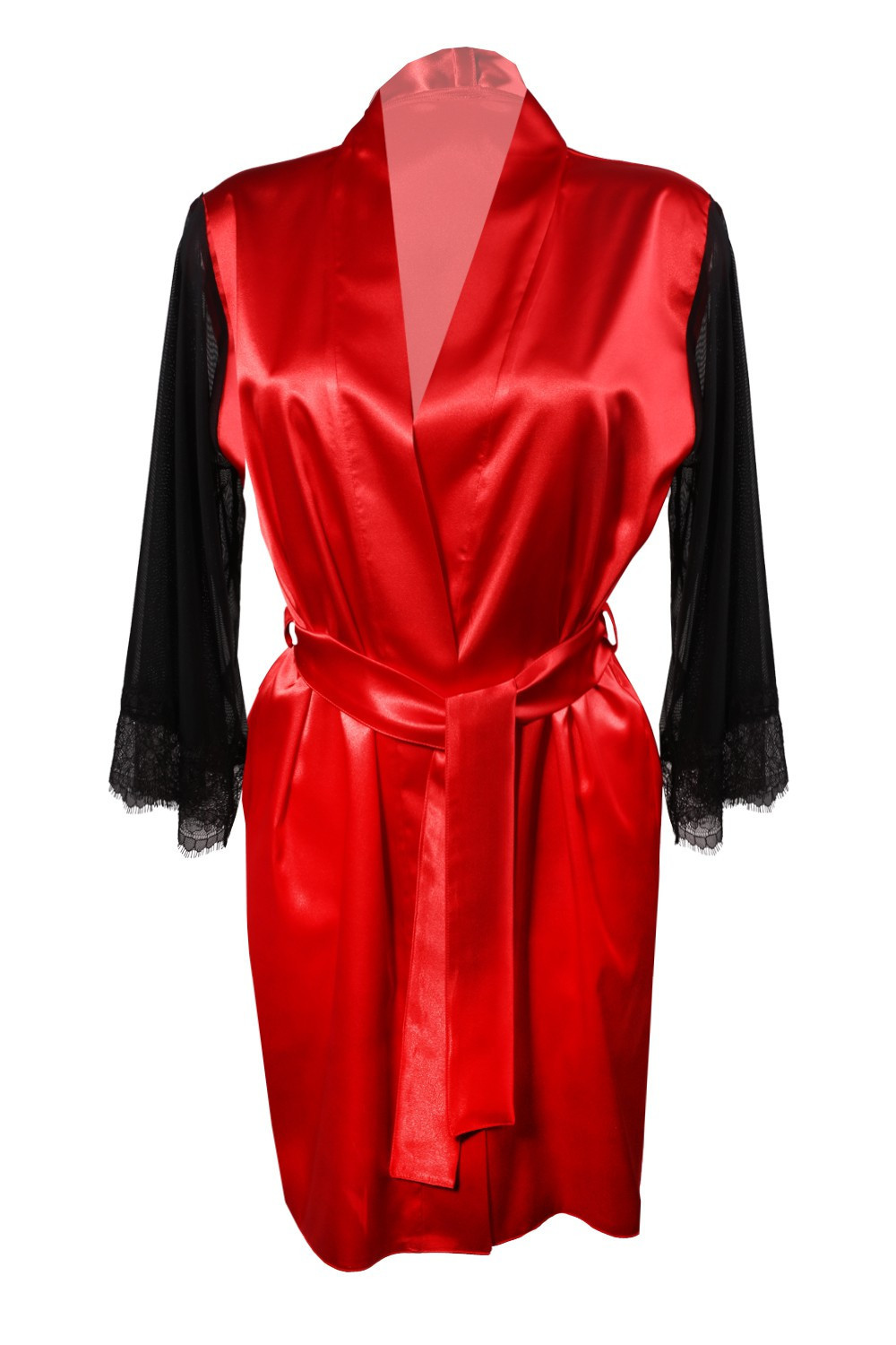 DKaren Housecoat Bonnie Red XL červená