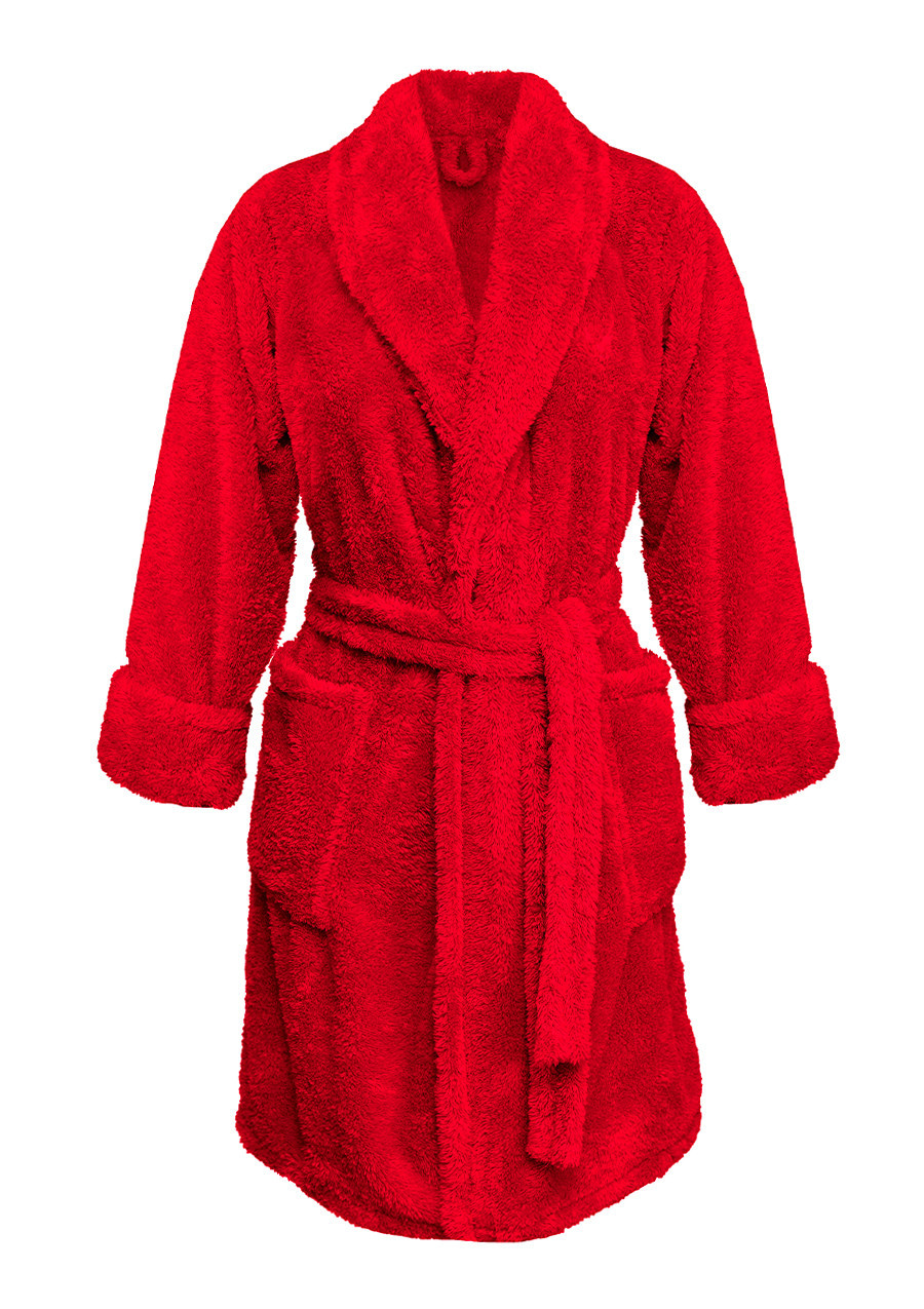 DKaren Housecoat Eliza Red S červená