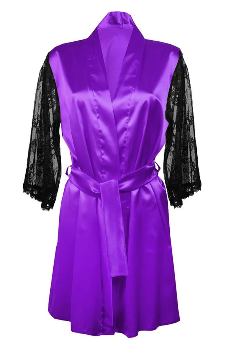 DKaren Housecoat Elizabeth Violet XL Violet