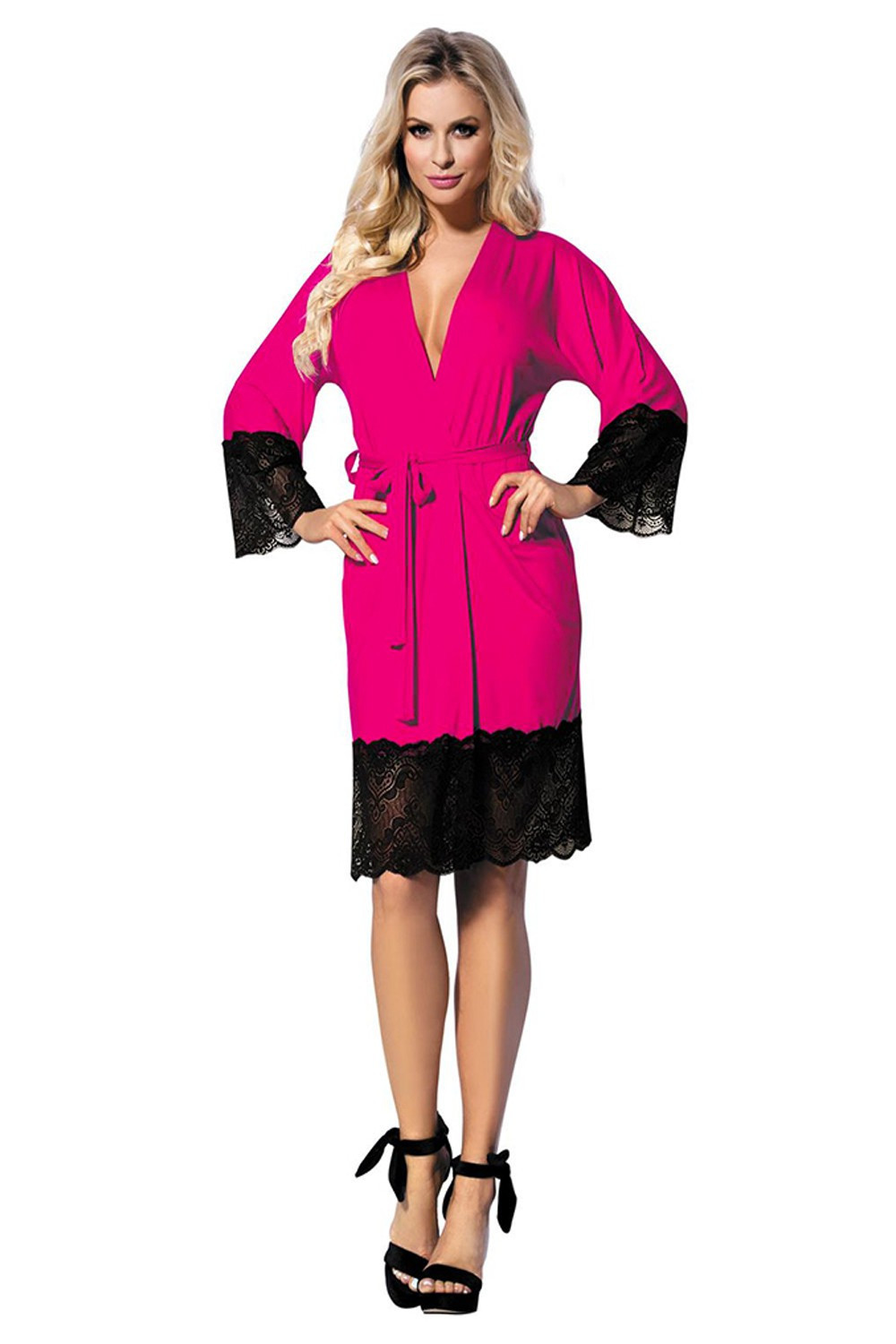 DKaren Housecoat Jasmin Pink 2XL růžová