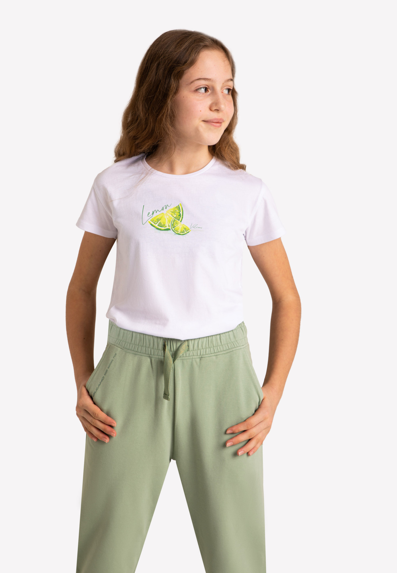 Volcano Regular T-Shirt T-Lemon Junior G02473-S22 White 122/128