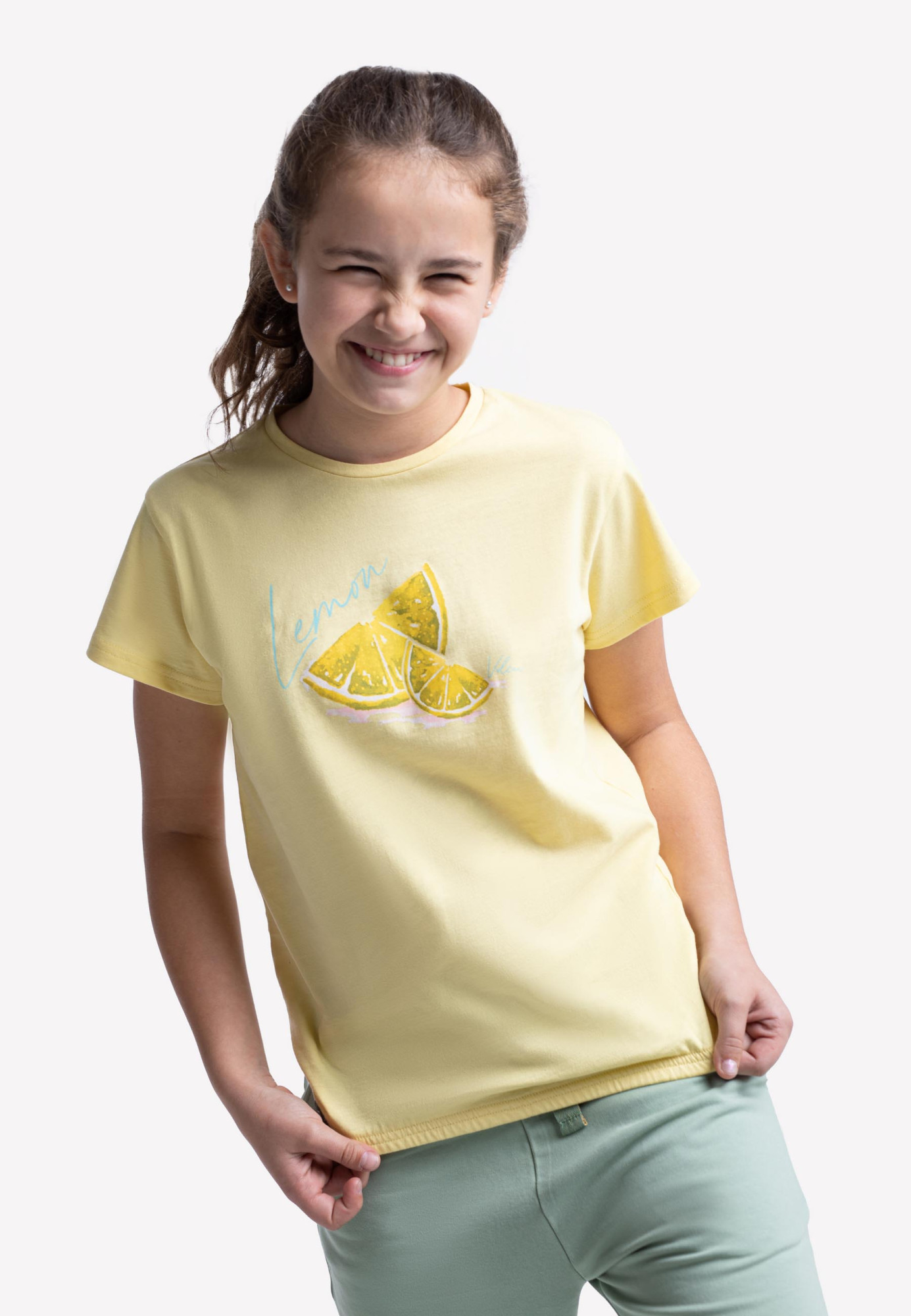 Volcano Regular T-Shirt T-Lemon Junior G02473-S22 Yellow Light 134/140