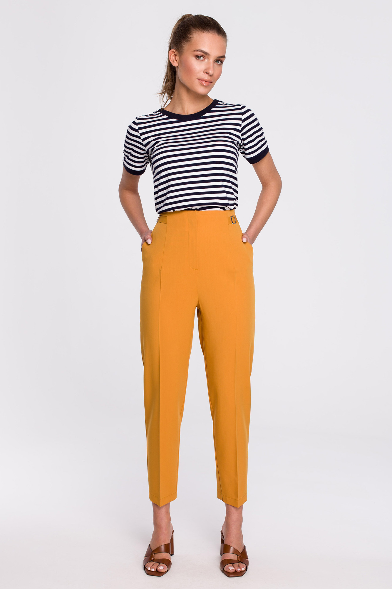 Kalhoty Stylove S296 Yellow XL