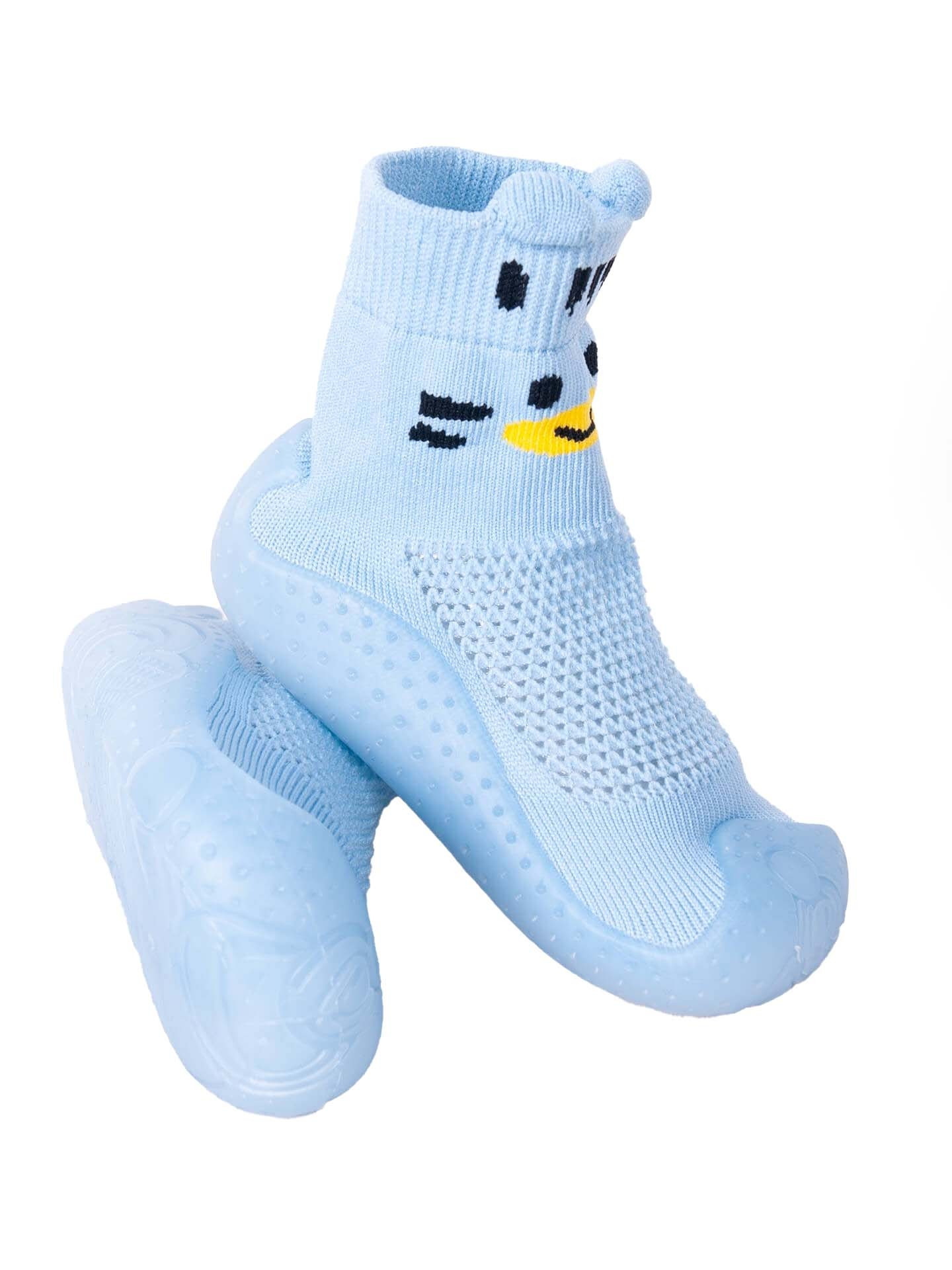 Yoclub Dětské chlapecké protiskluzové ponožky s gumovou podrážkou OBO-0171C-1500 Blue 24