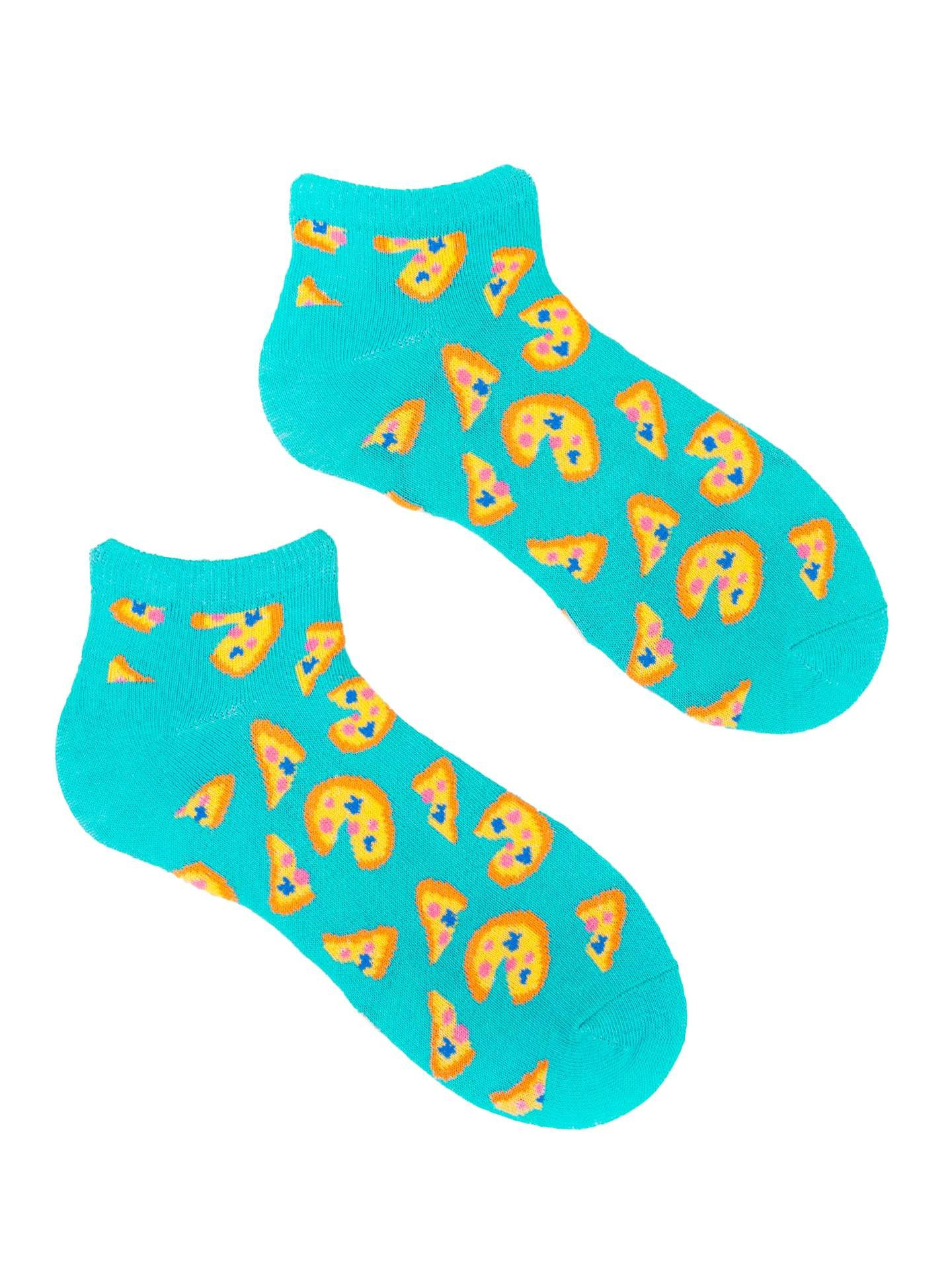 Yoclub Kotníkové ponožky Funny Cotton Patterns Colours SKS-0086U-B300 Tyrkysová 39-42