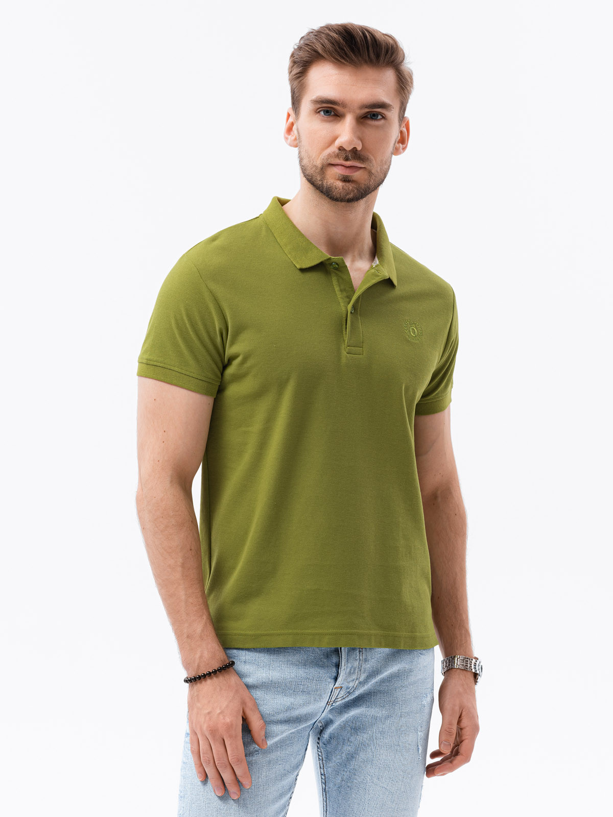 Ombre Polo trička S1374 V Zelená XL