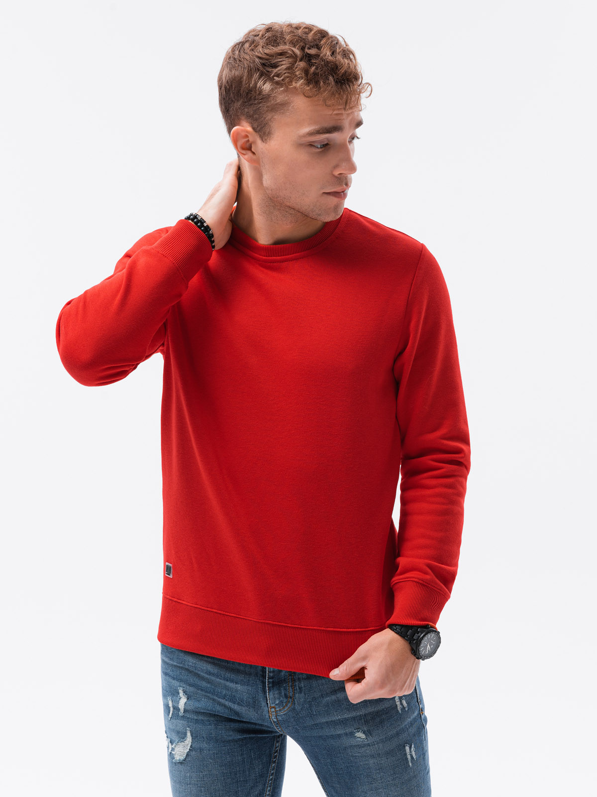 Pánská mikina Ombre Sweatshirt B978-1 Červená L