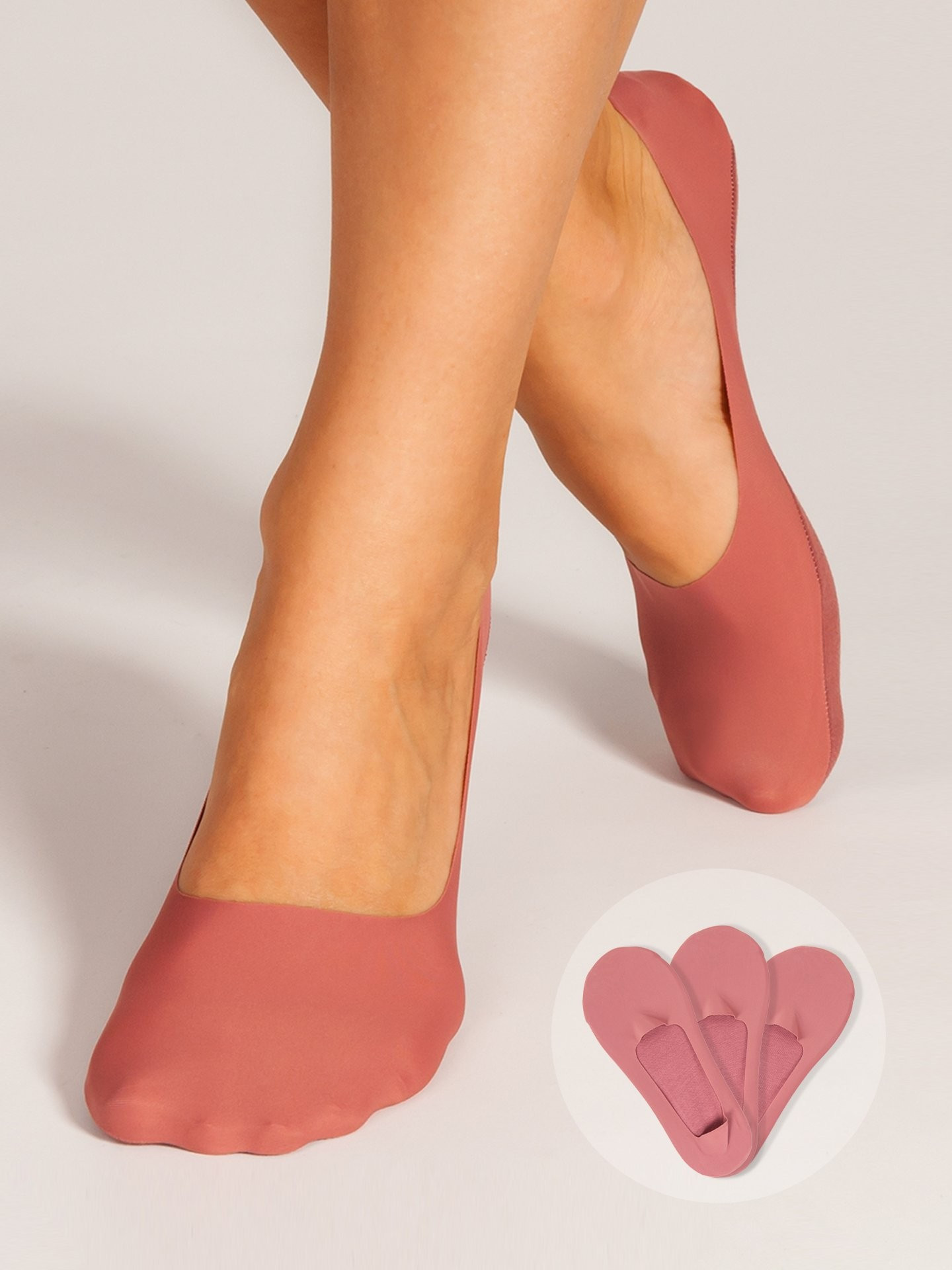 Yoclub Dámské nízké ponožky s laserovým střihem 3-pack SKB-0057K-3200 Burgundy 36-41