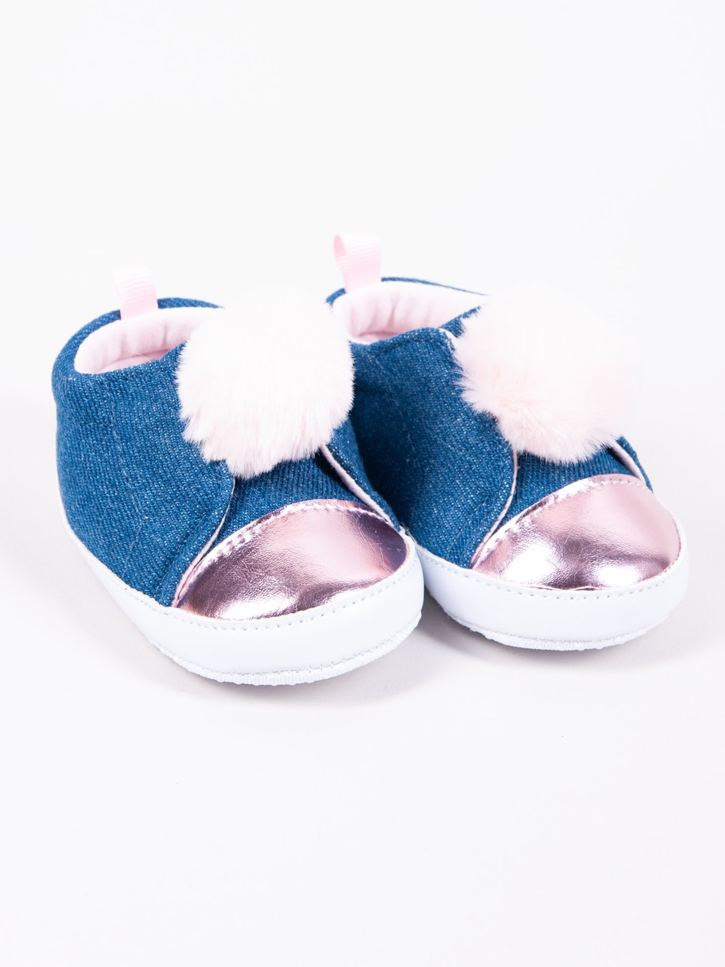 Yoclub Dětské dívčí boty OBO-0181G-1500 Denim 3-9 měsíců