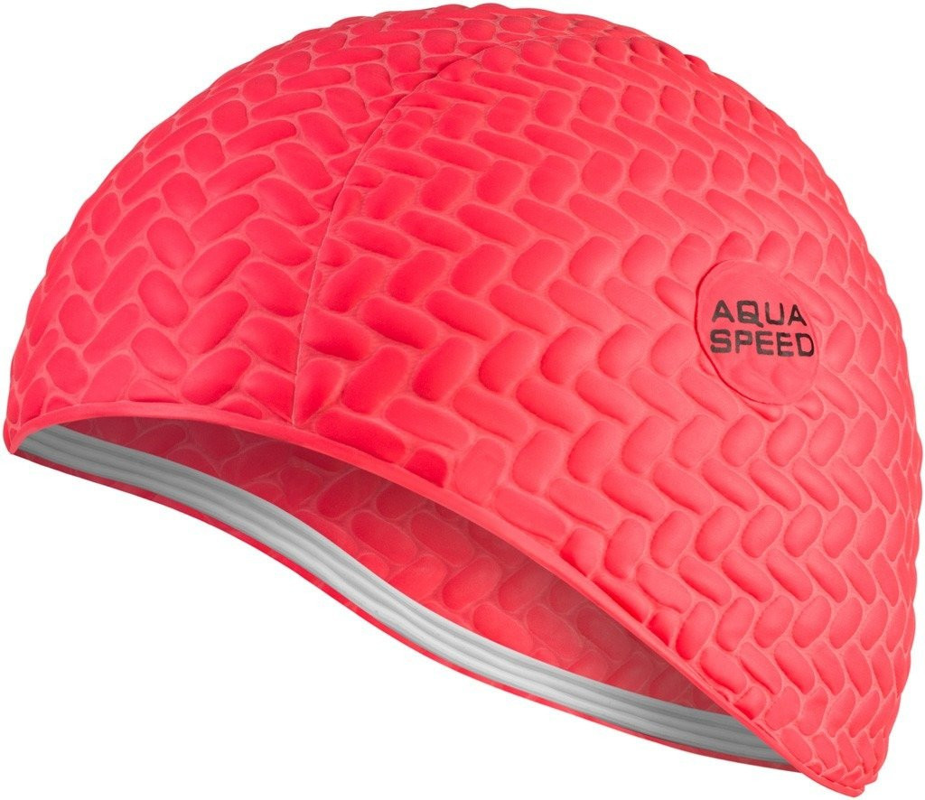 AQUA SPEED Plavecká čepice pro dlouhé vlasy Bombastic Tic-Tac Red OS