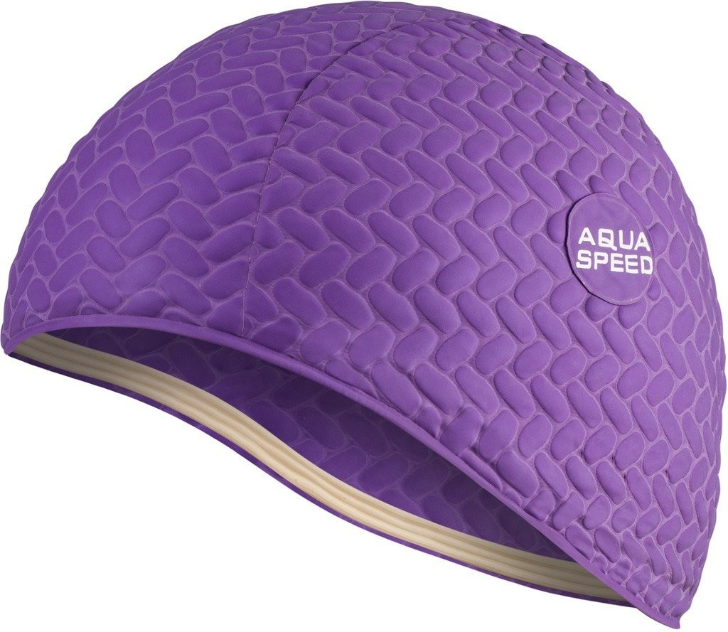 AQUA SPEED Plavecká čepice pro dlouhé vlasy Bombastic Tic-Tac Violet OS