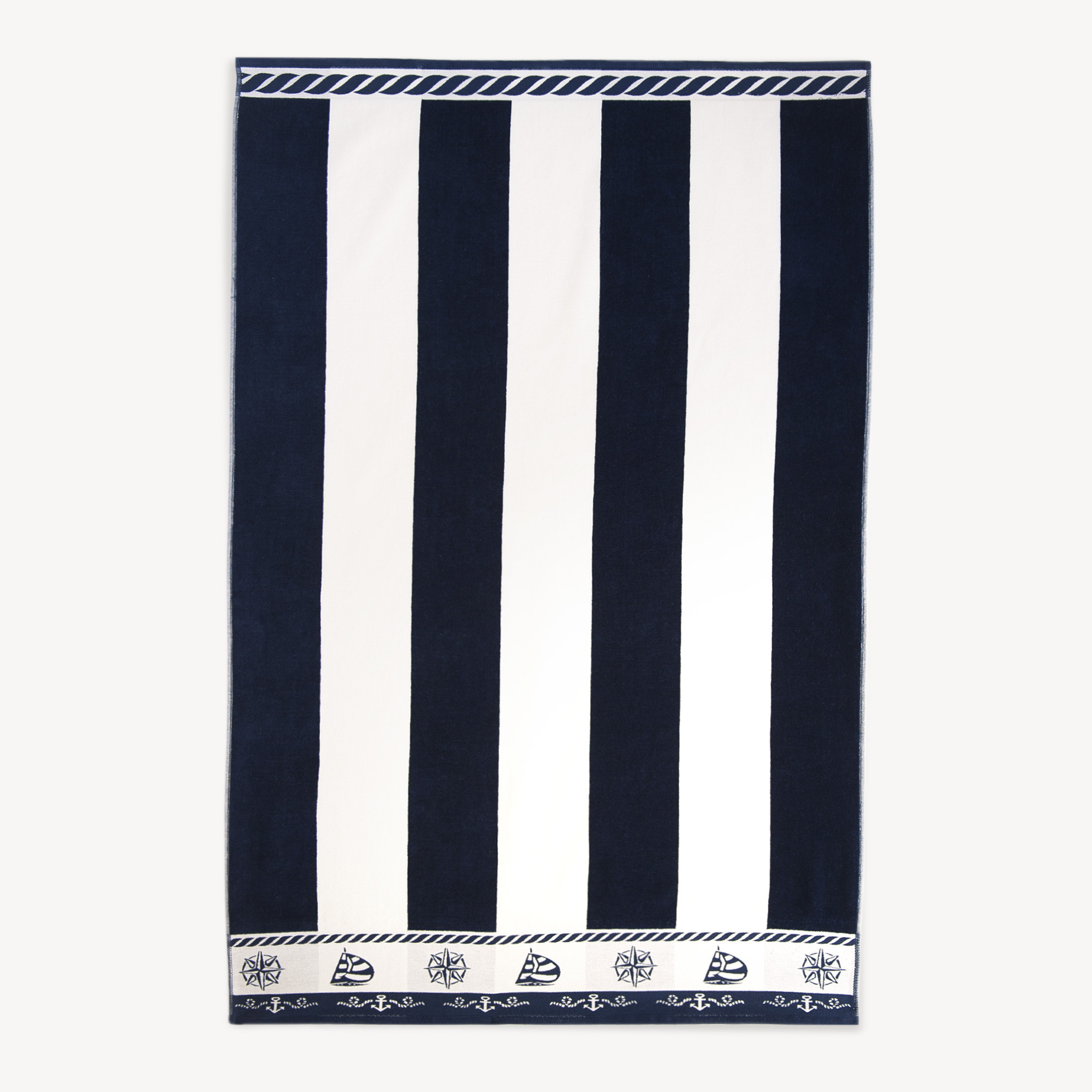 Plážová osuška Zwoltex Admirał Navy Blue/Cream Strips 100x160