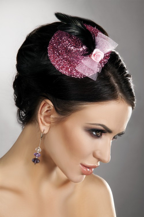 LivCo Corsetti Fashion Mini Top Hat Model 14 Pink OS