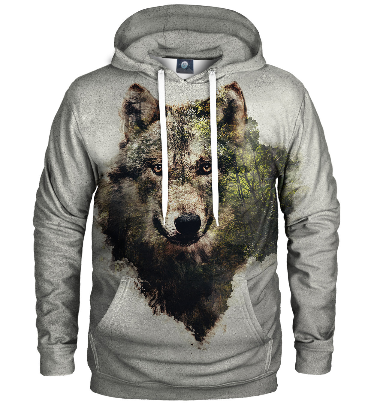 Aloha From Deer Forest Wolf Hoodie H-K AFD1041 Grey XXL
