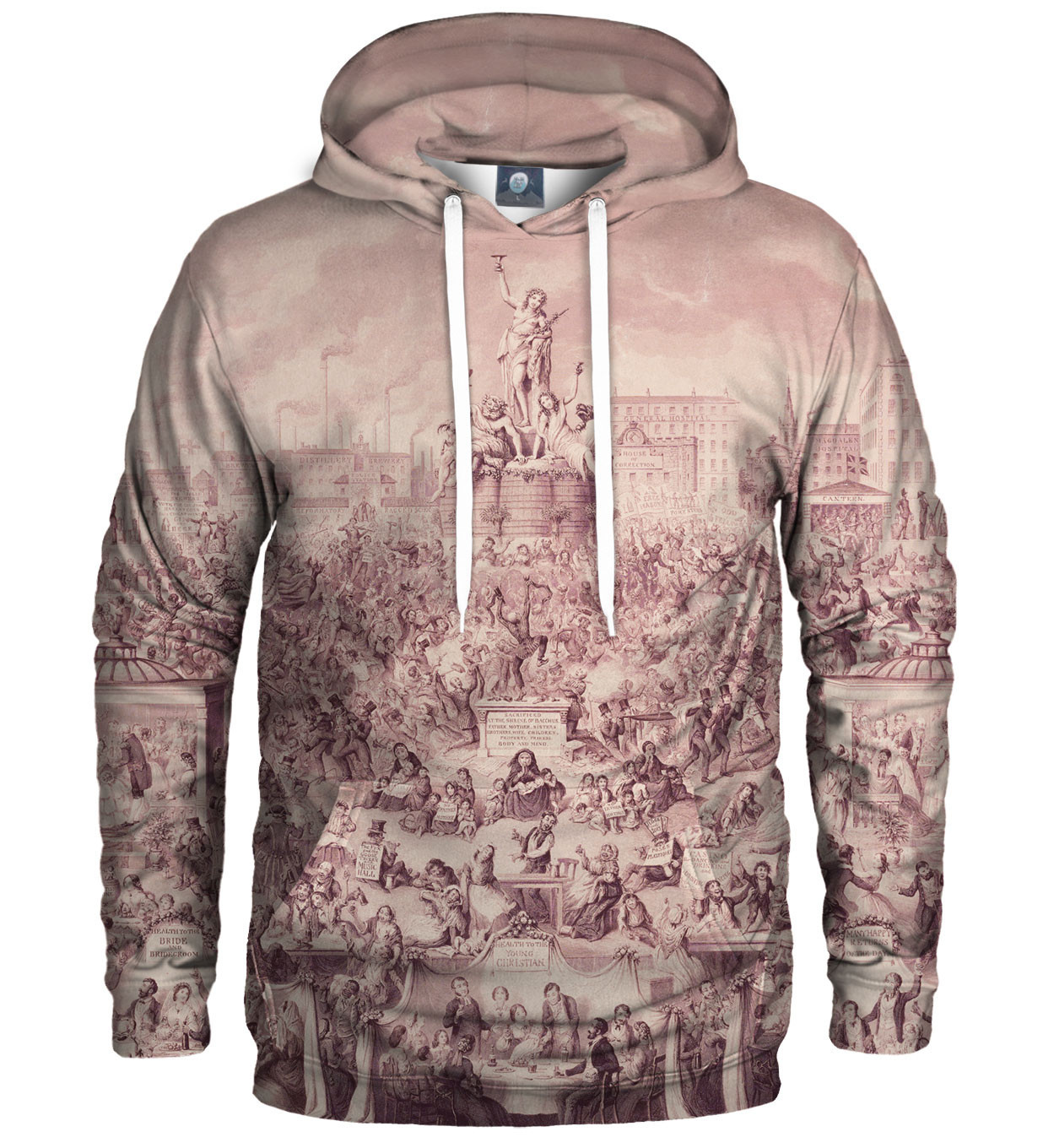 Aloha From Deer The Worship Of Bacchus Mikina s kapucí H-K AFD1034 Pink XXL
