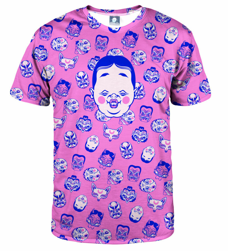 Aloha From Deer Kabuki Mask Pink T-Shirt TSH AFD927 Pink XXL