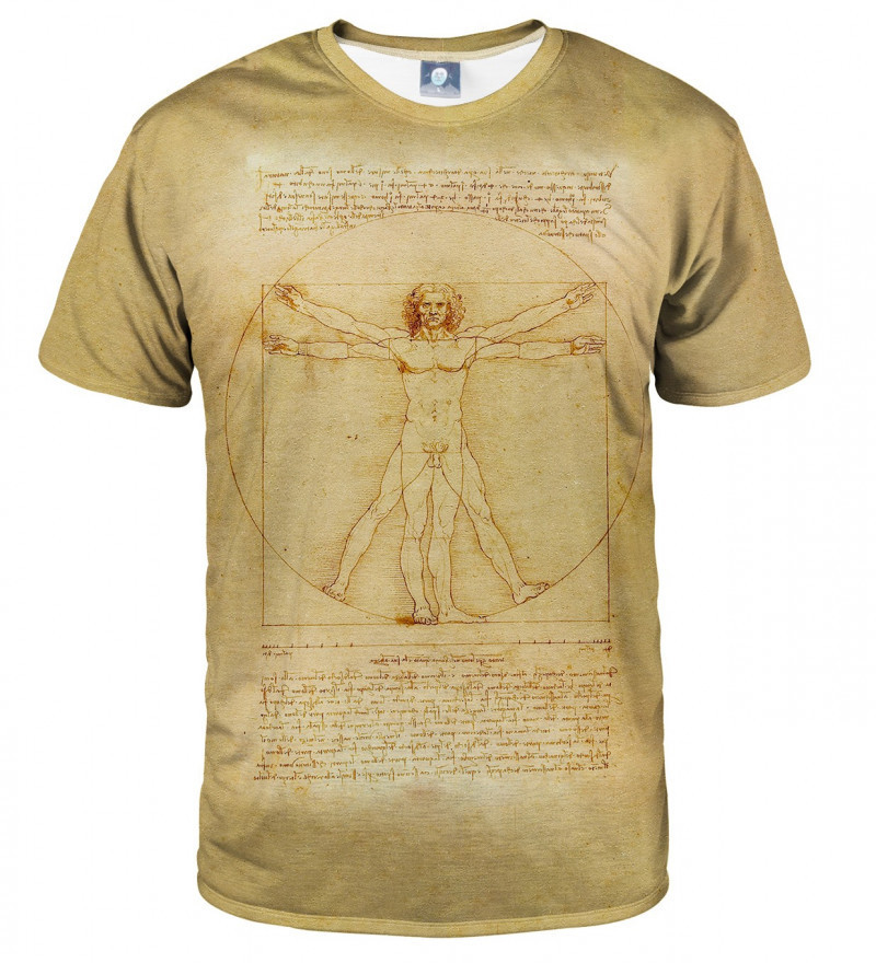 Aloha From Deer Vitruvian Man T-Shirt TSH AFD497 Žlutá barva XL