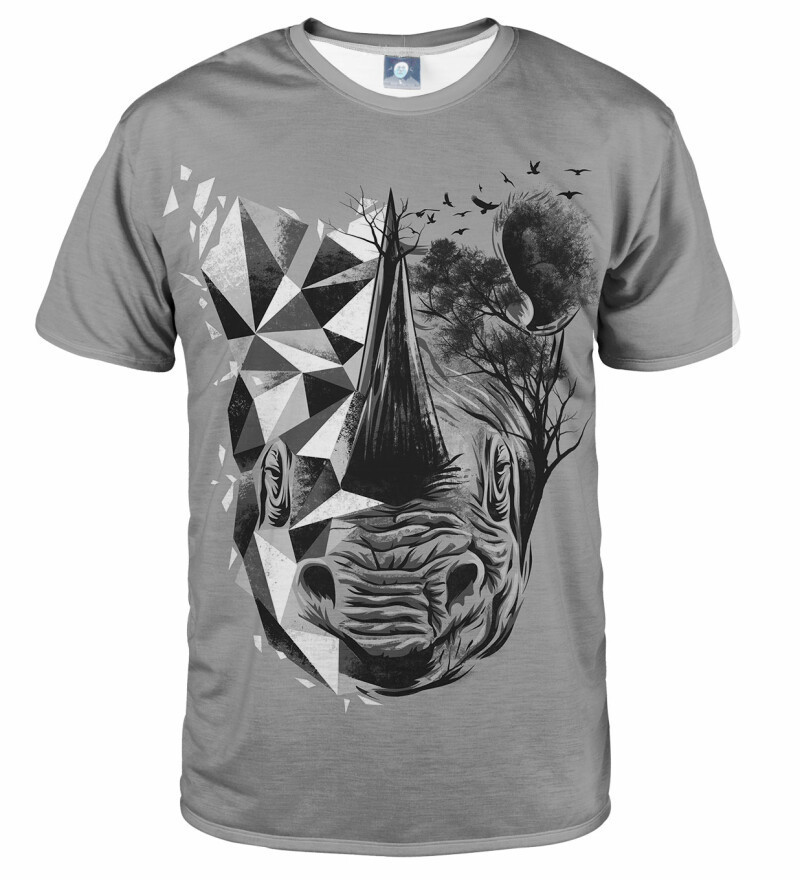 Aloha From Deer Rhino T-Shirt TSH AFD394 Grey XS