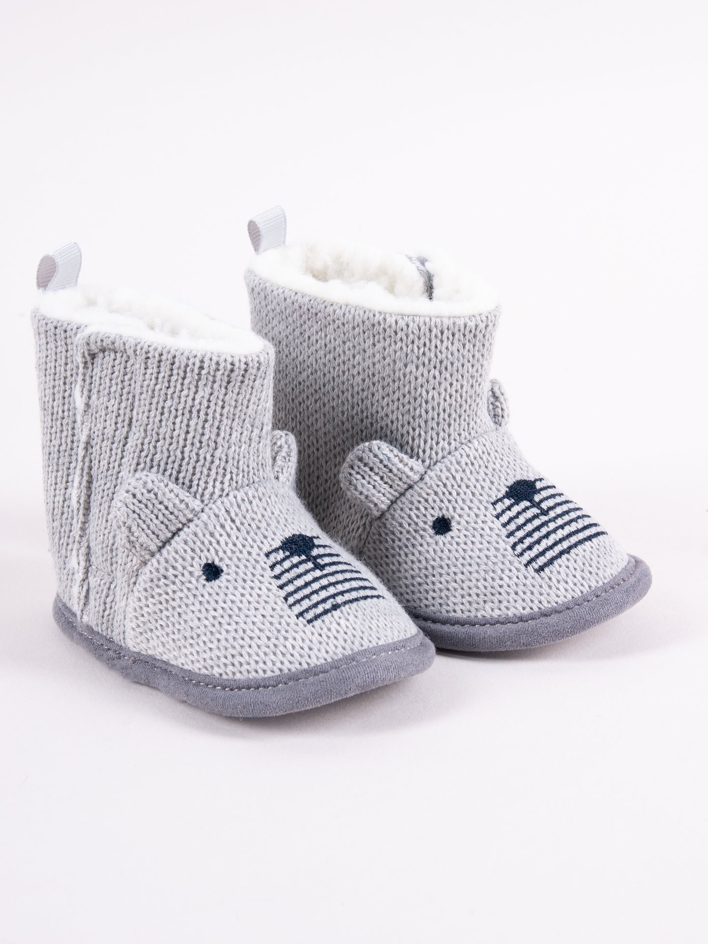 Yoclub Chlapecké boty na suchý zip OBO-0196C-6600 Grey 0-6 měsíců