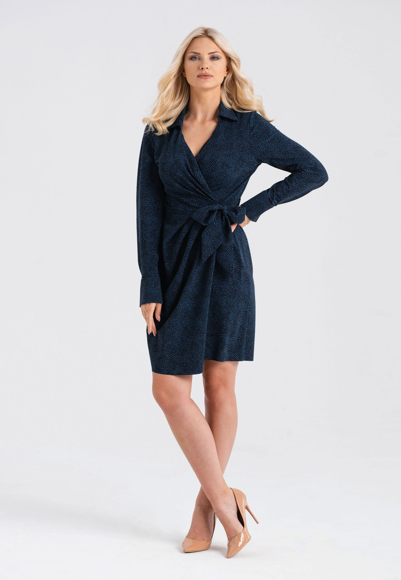 Look Made With Love Šaty 743 Beatrice Navy Blue M