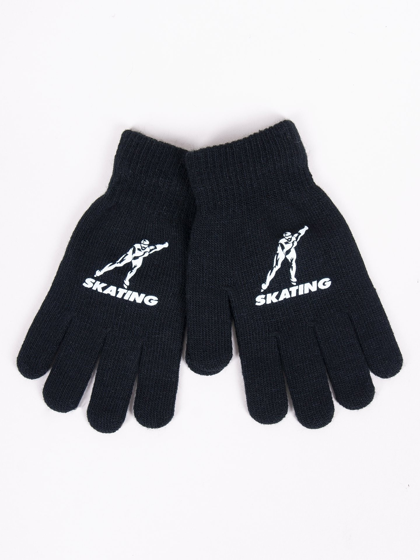 Chlapecké pětiprsté rukavice Yoclub RED-0012C-AA5A-018 Black 18