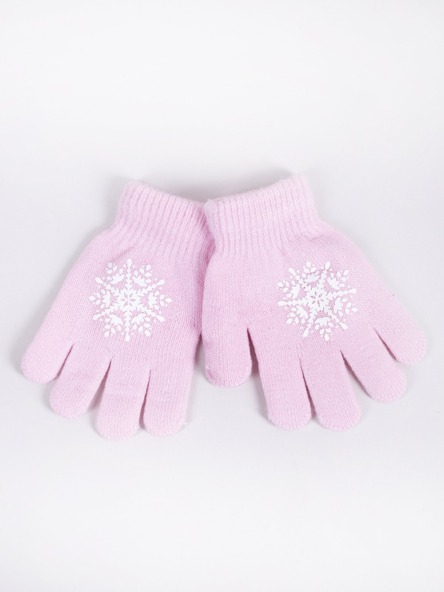 Dívčí pětiprsté rukavice Yoclub RED-0012G-AA5A-009 Pink 14