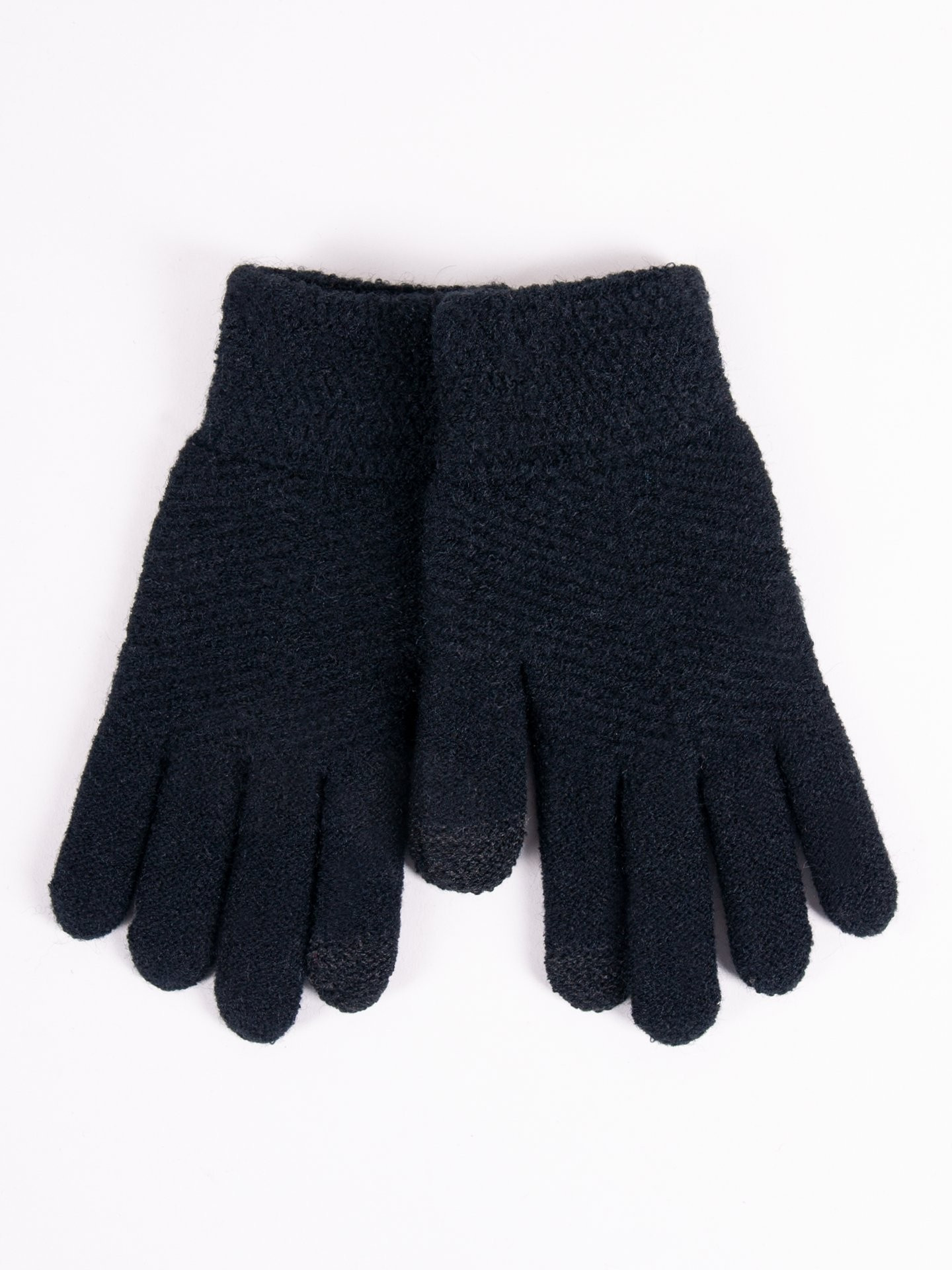 Dívčí pětiprsté dotykové rukavice Yoclub RED-0085G-005C-001 Black 18