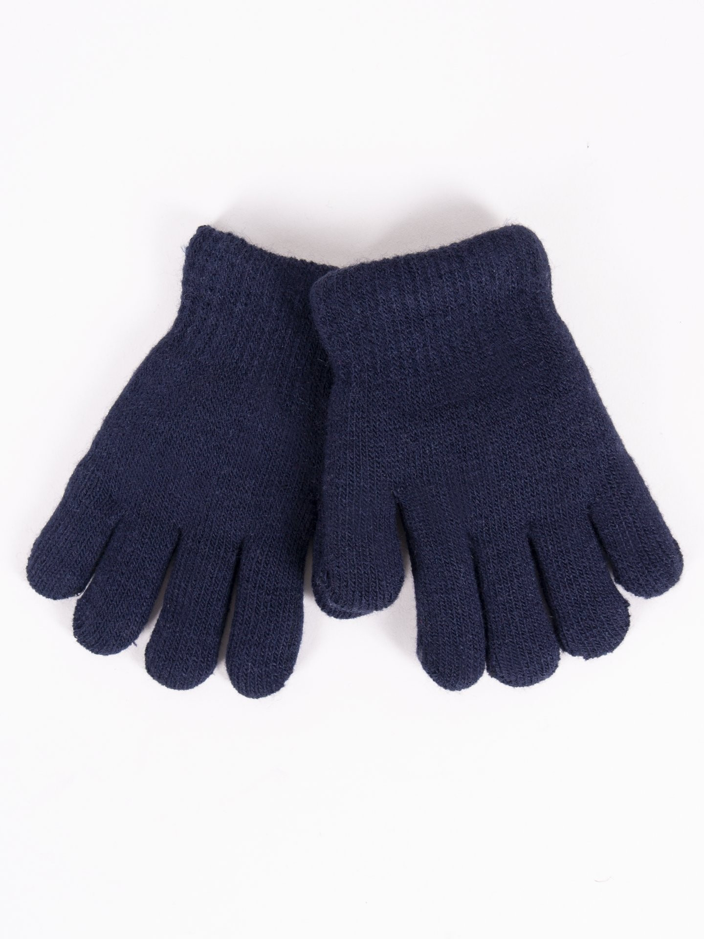 Chlapecké pětiprsté dvouvrstvé rukavice Yoclub RED-0104C-AA50-003 námořnická modrá 14