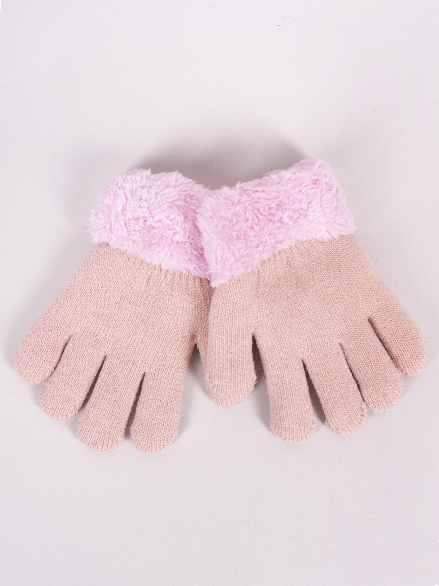 Dívčí pětiprsté dvouvrstvé rukavice Yoclub RED-0103G-AA50-001 Pink 16