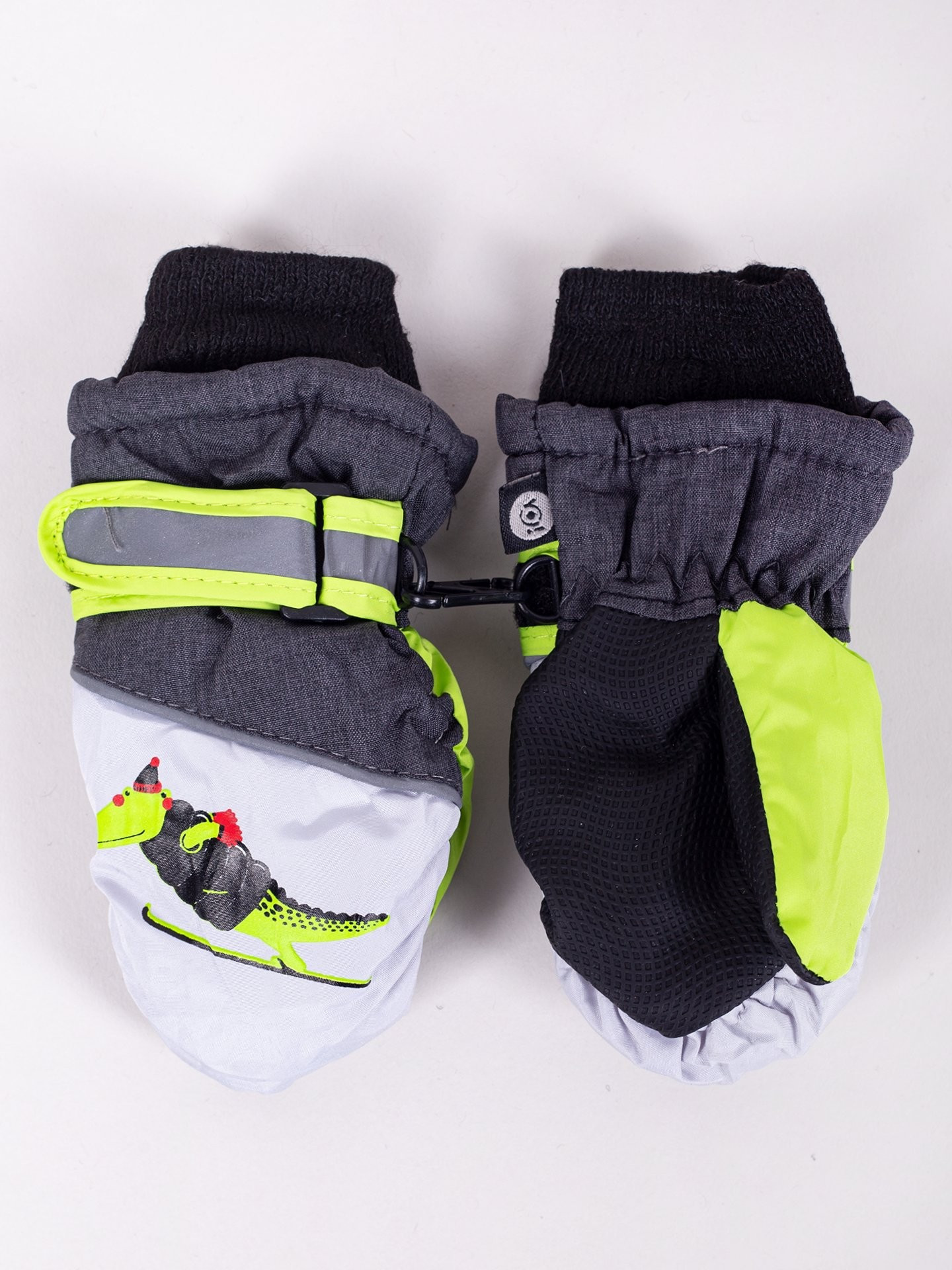 Yoclub Dětské zimní lyžařské rukavice REN-0220C-A110 Grey 10