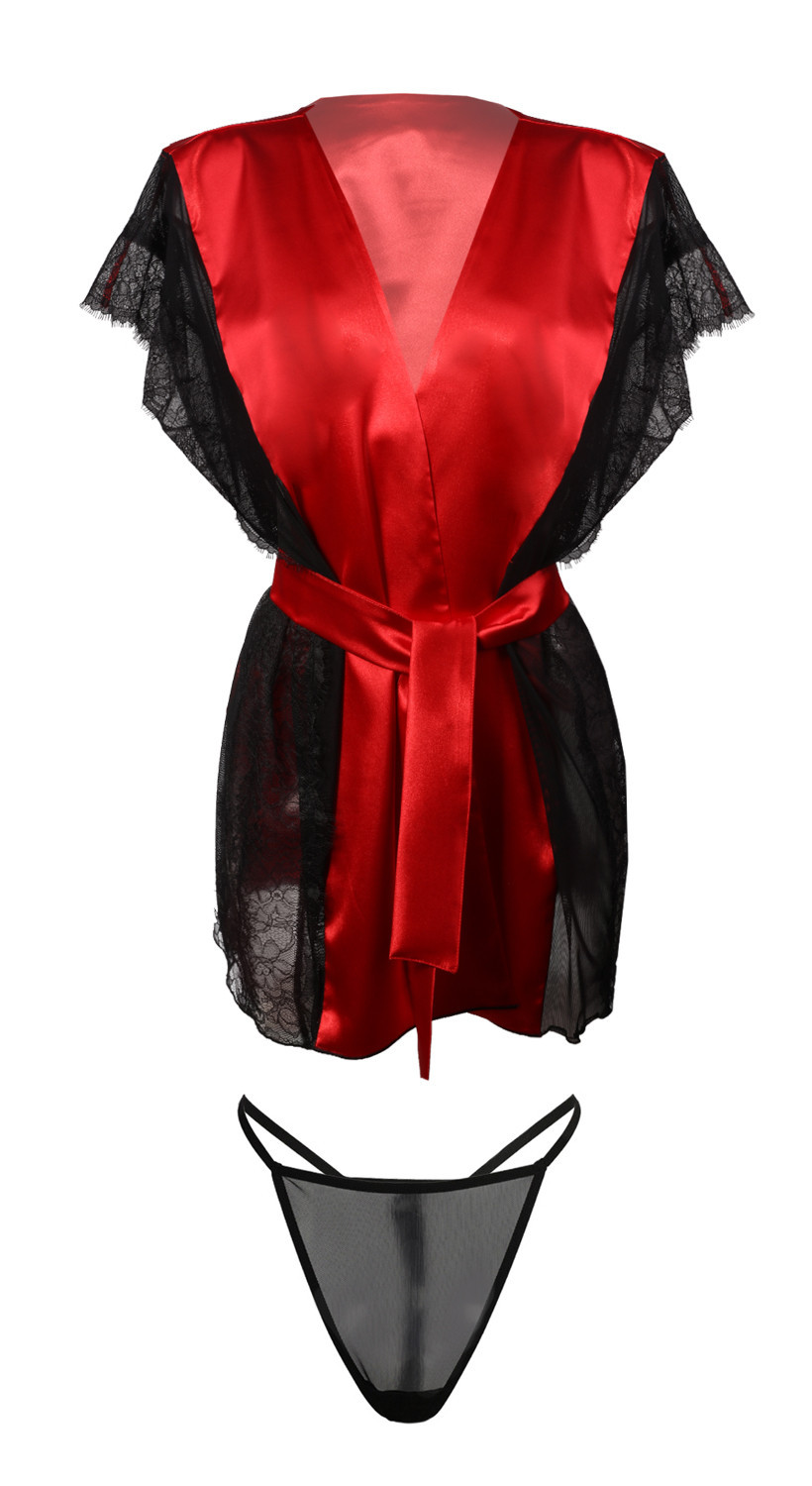 DKaren Housecoat Bridget Red XL