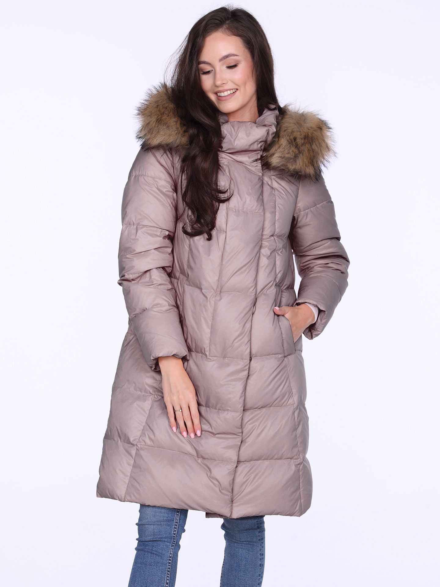 PERSO Kabát BLH220011FF Růžový XL