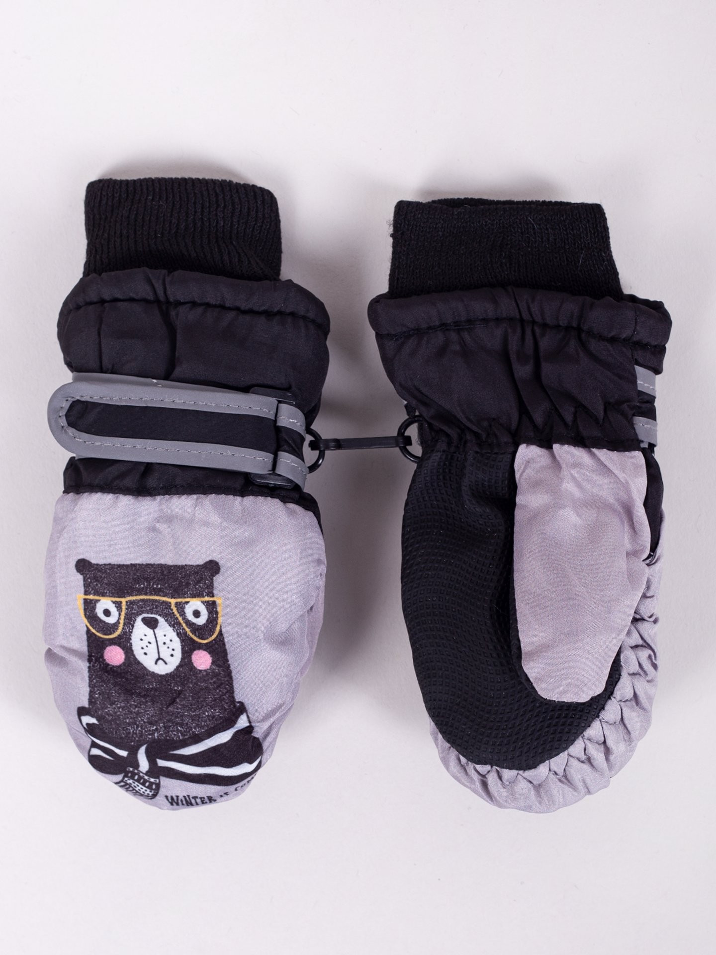 Yoclub Dětské zimní lyžařské rukavice REN-0222C-A110 Grey 10