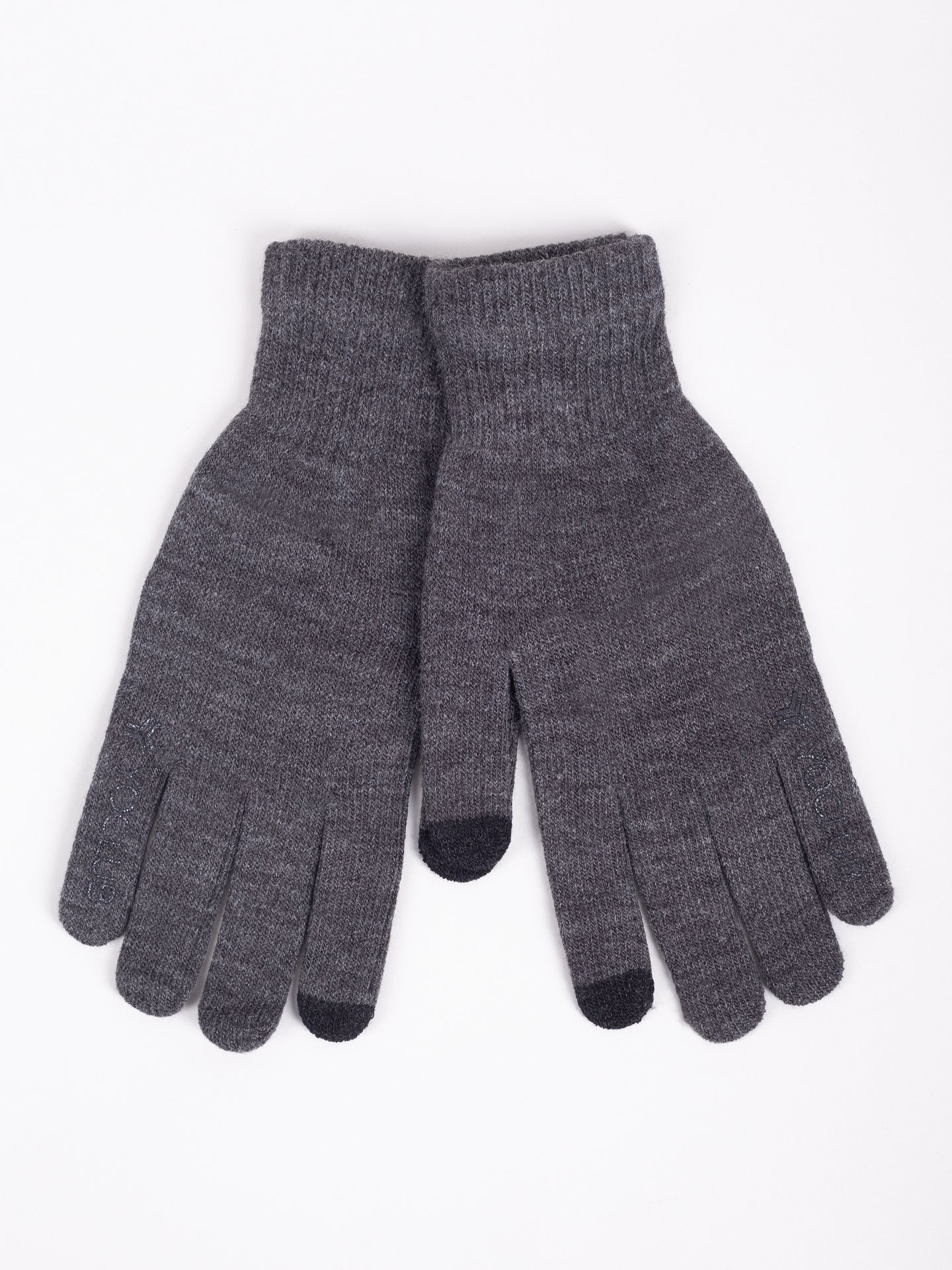 Yoclub Pánské dotykové rukavice RED-0243F-AA5E-006 Grey 23