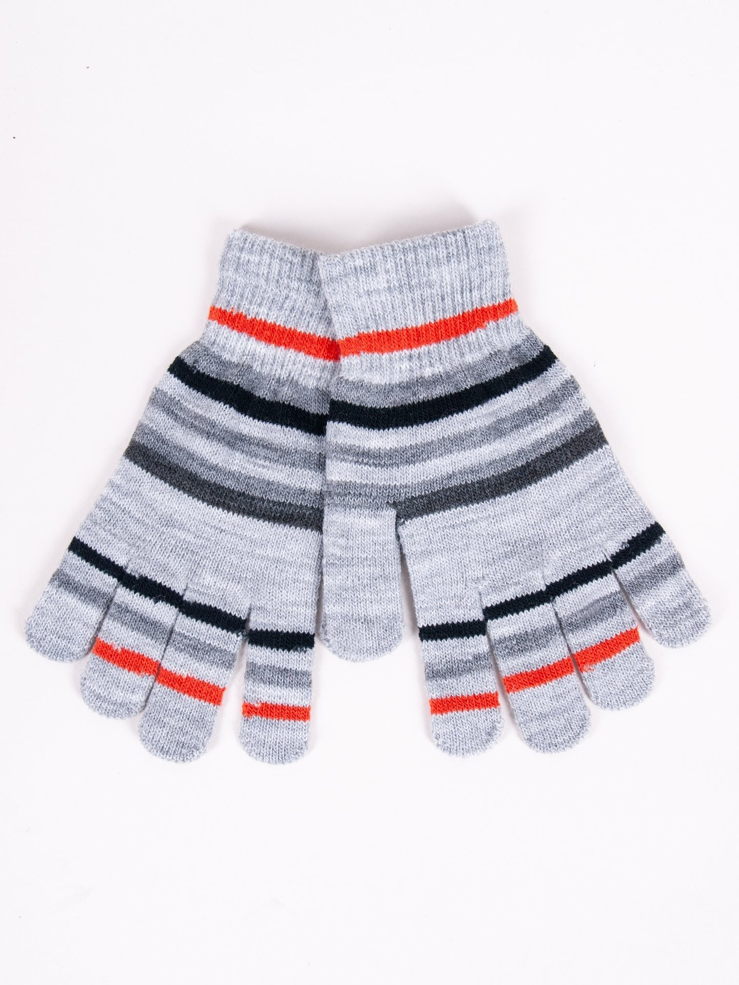 Chlapecké pětiprsté rukavice Yoclub RED-0118C-AA50-005 Grey 14
