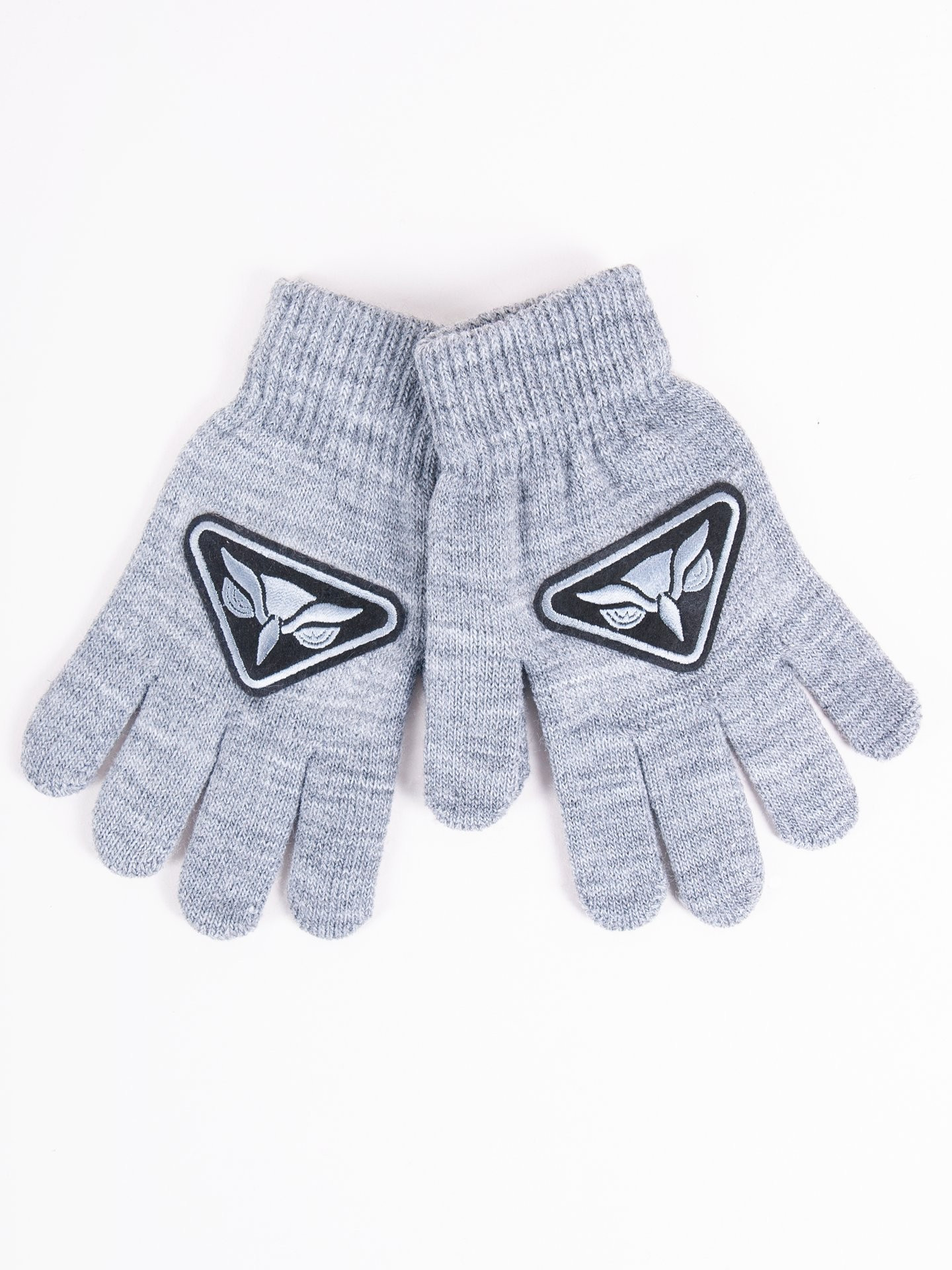 Chlapecké pětiprsté rukavice Yoclub RED-0233C-AA5B-002 Grey 18