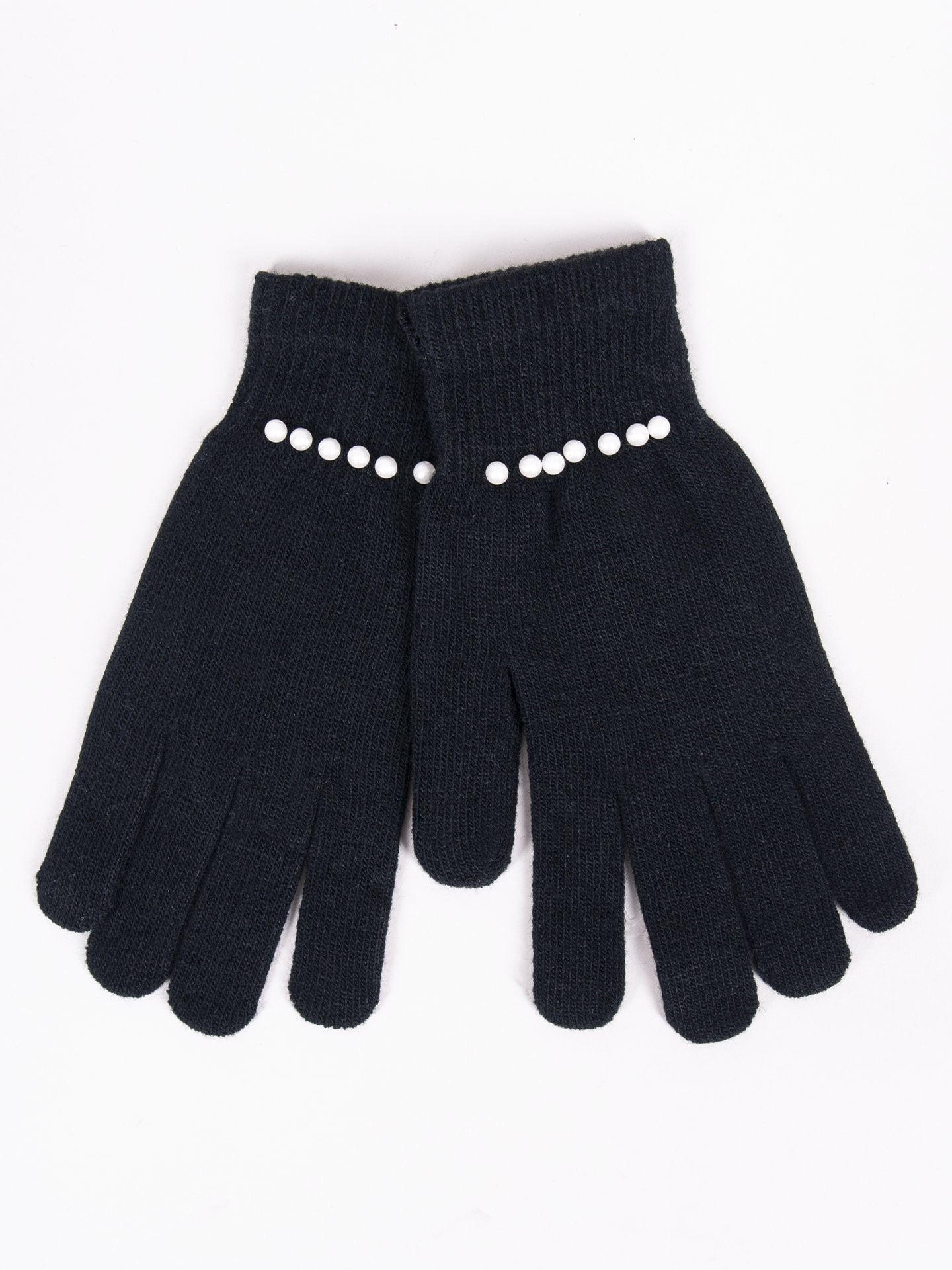 Yoclub Dámské pětiprsté rukavice RED-0227K-AA50-003 Black 20