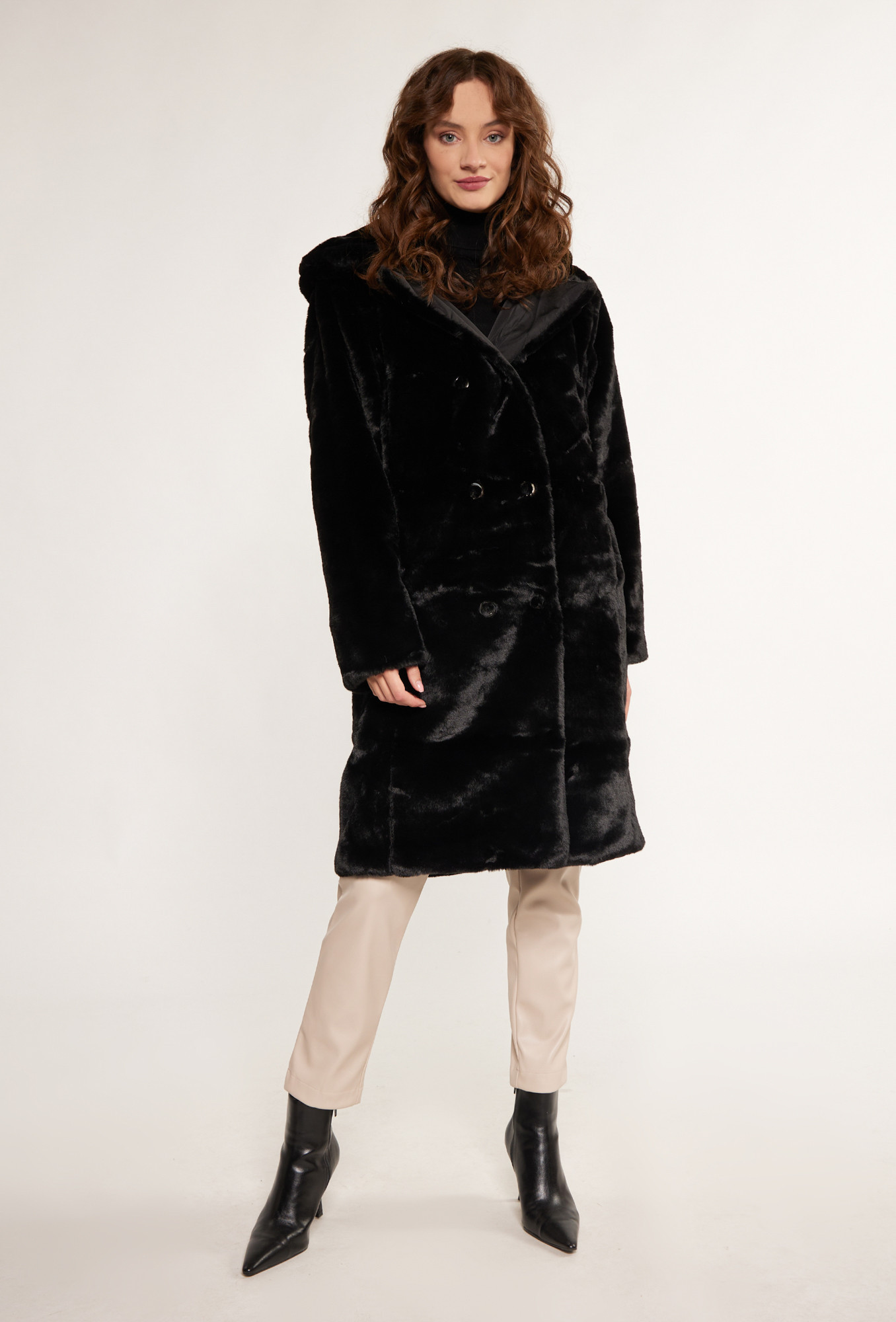 Monnari Kabáty Oboustranný dámský kabát Black 38