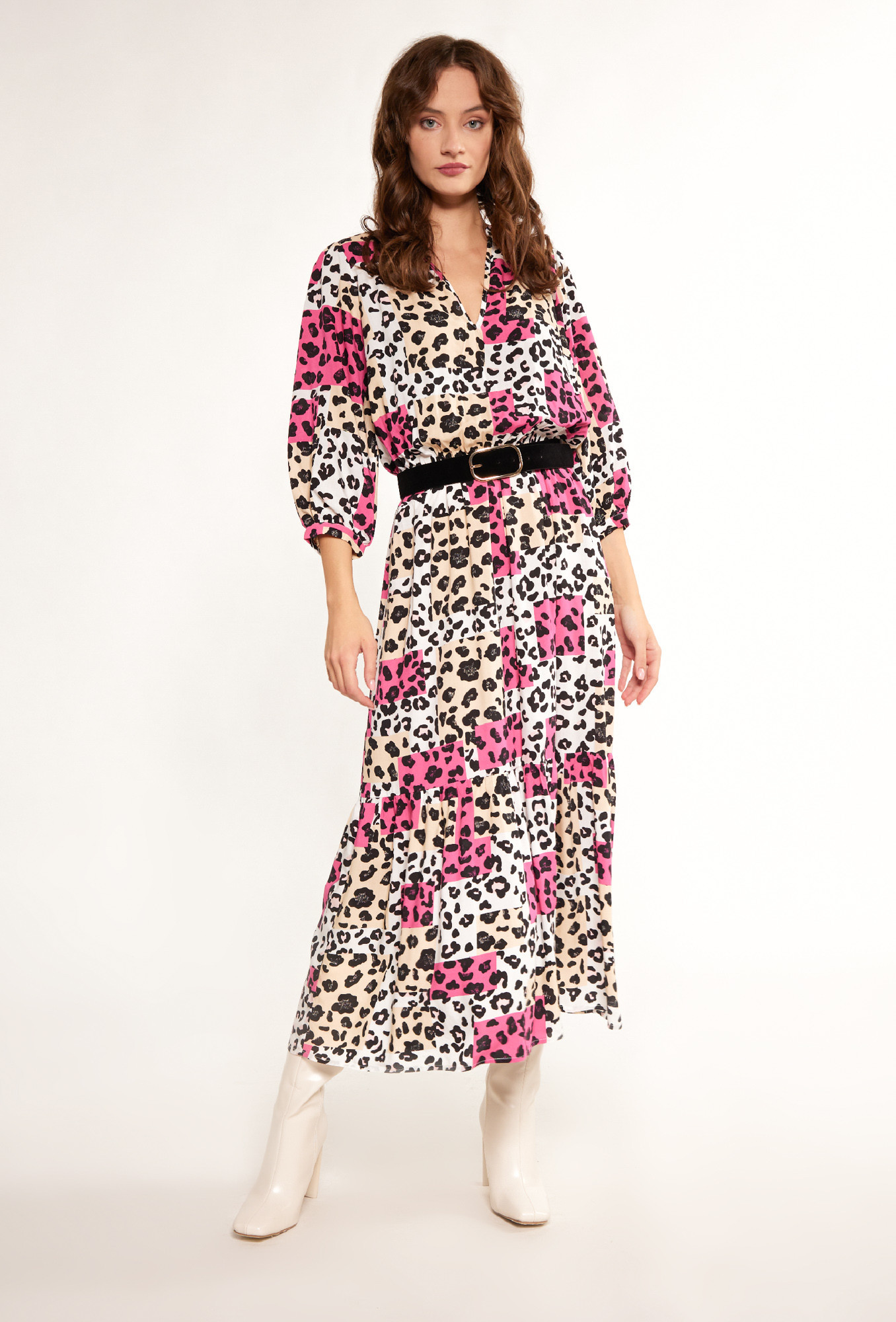 Monnari Maxi šaty Lehké šaty s puntíkatým vzorem Multi Pink 38