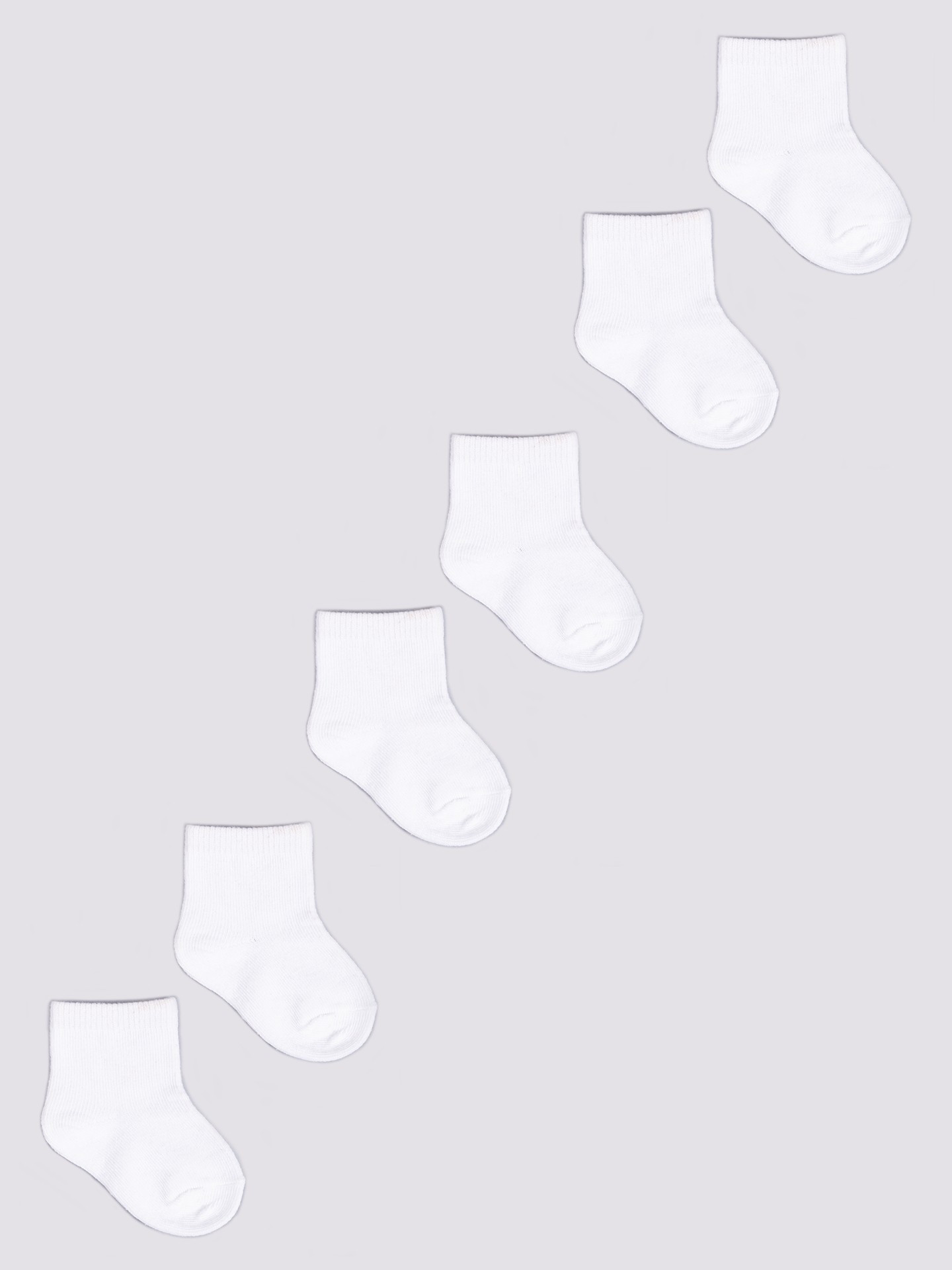 Yoclub Dětské ponožky z organické bavlny SKA-0155U-0100 White 0-3 měsíce