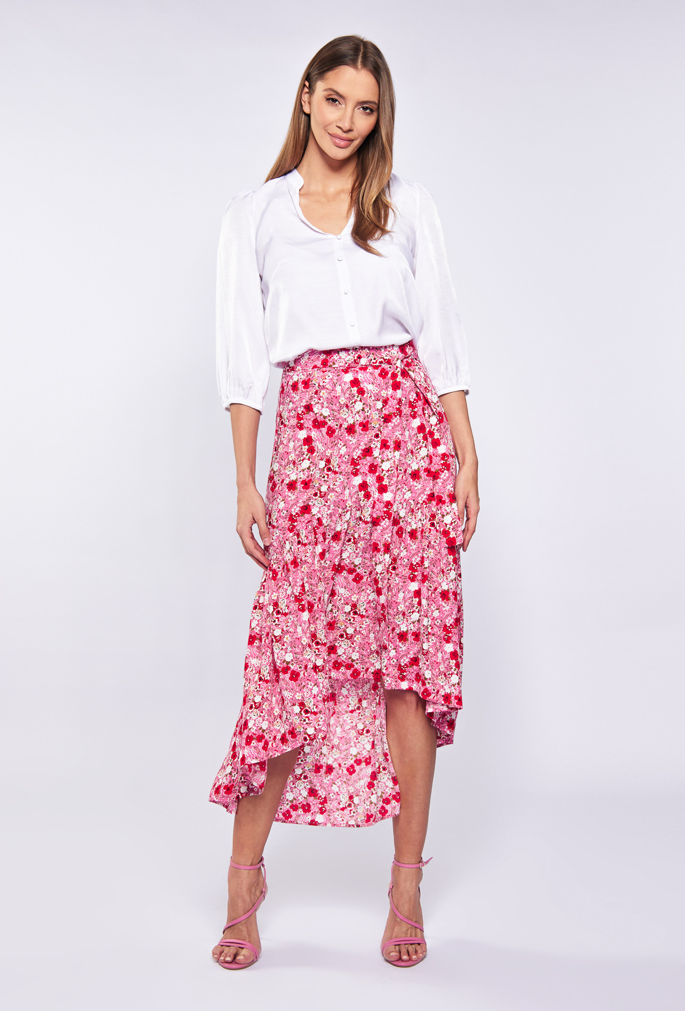 Monnari Midi sukně Midi sukně s květinovým vzorem Multi Pink 36