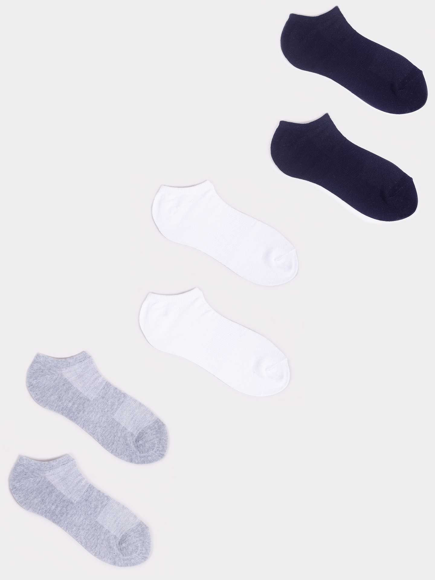 Yoclub Kotníkové tenké bavlněné ponožky Vzory Barvy 3-Pack SKS-0094U-0000 Vícebarevné 39-42