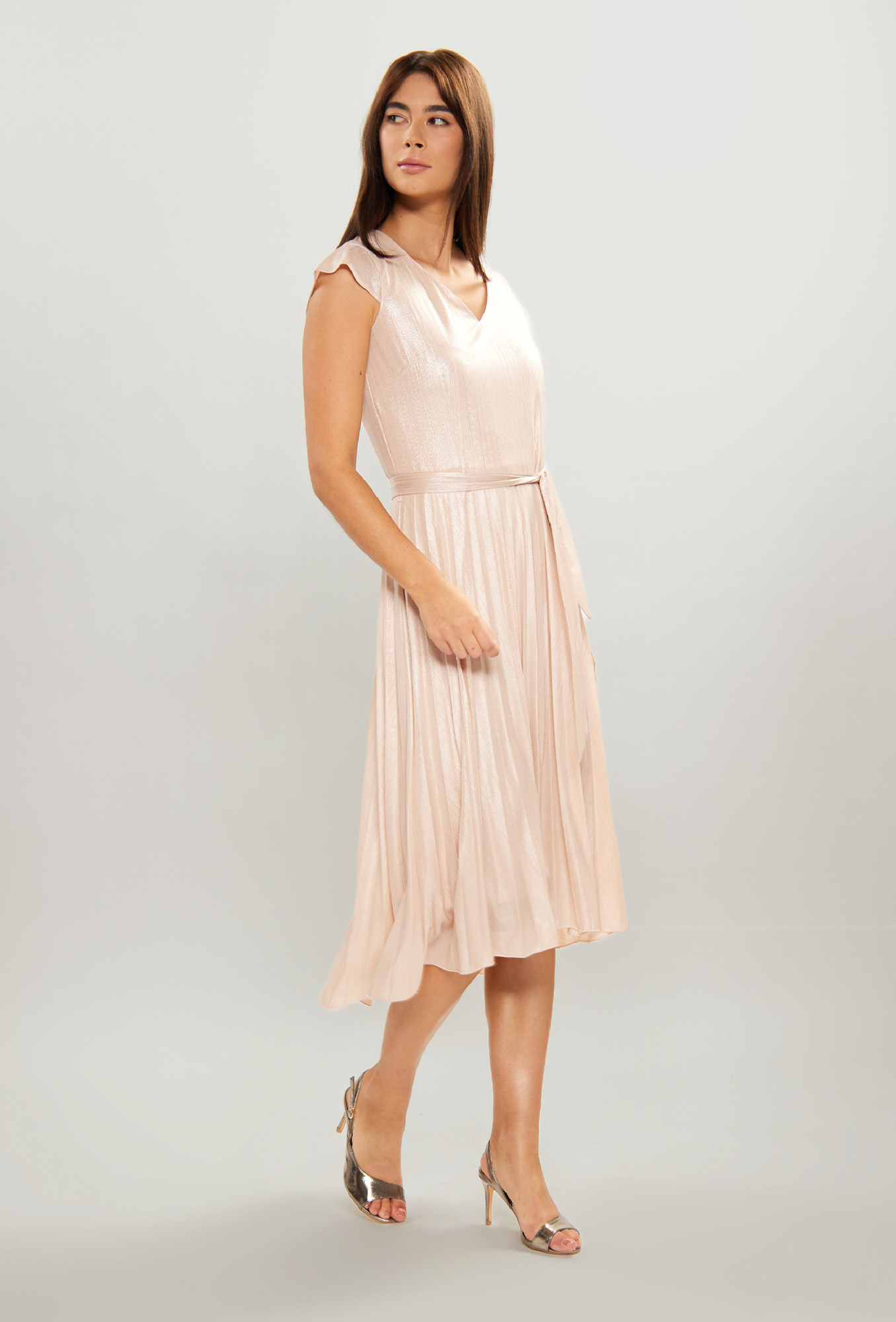 Monnari Šaty Shimmering Midi Dress Pink 42