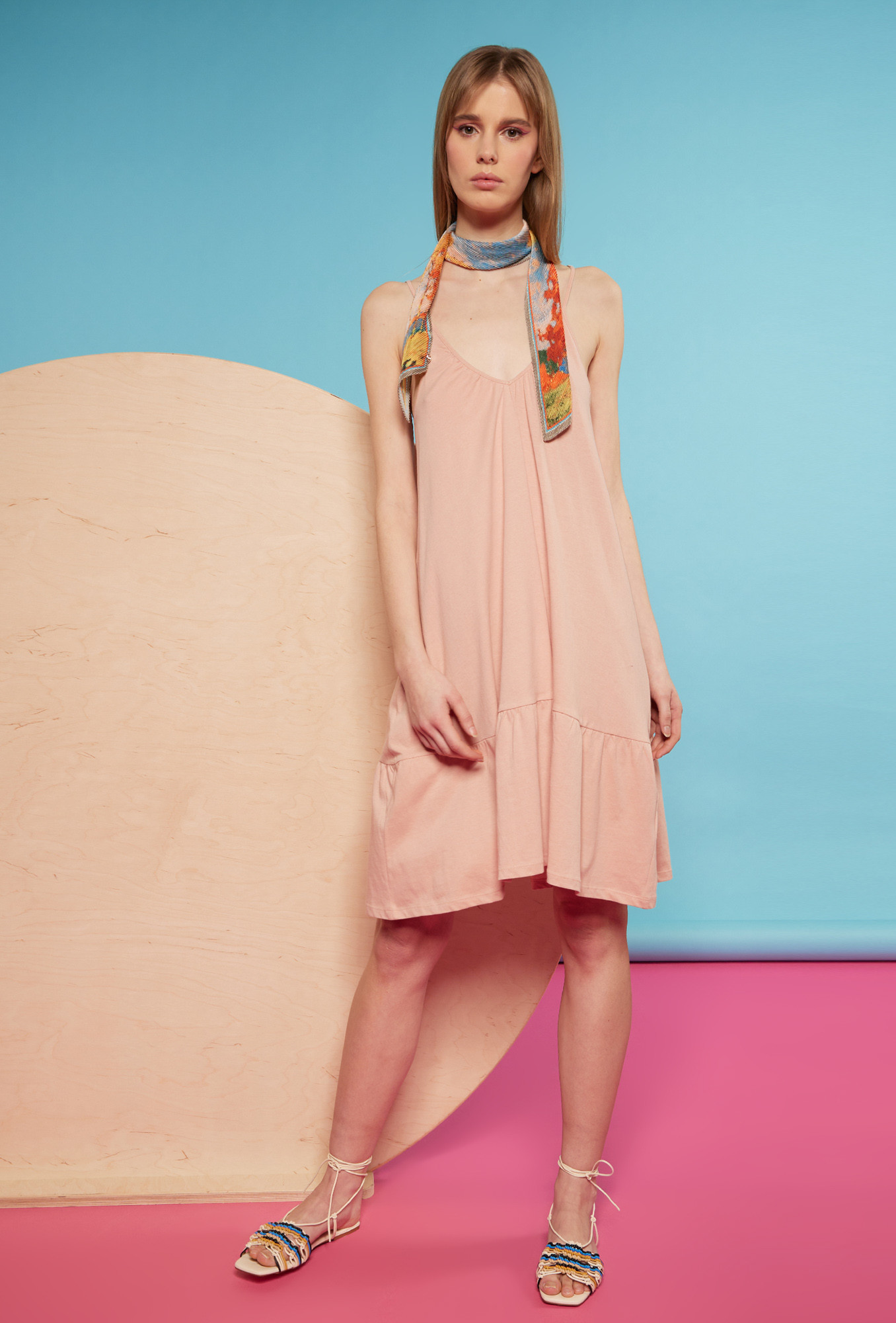 Monnari Šaty Krátké šaty s ramínky Multi Pink XL