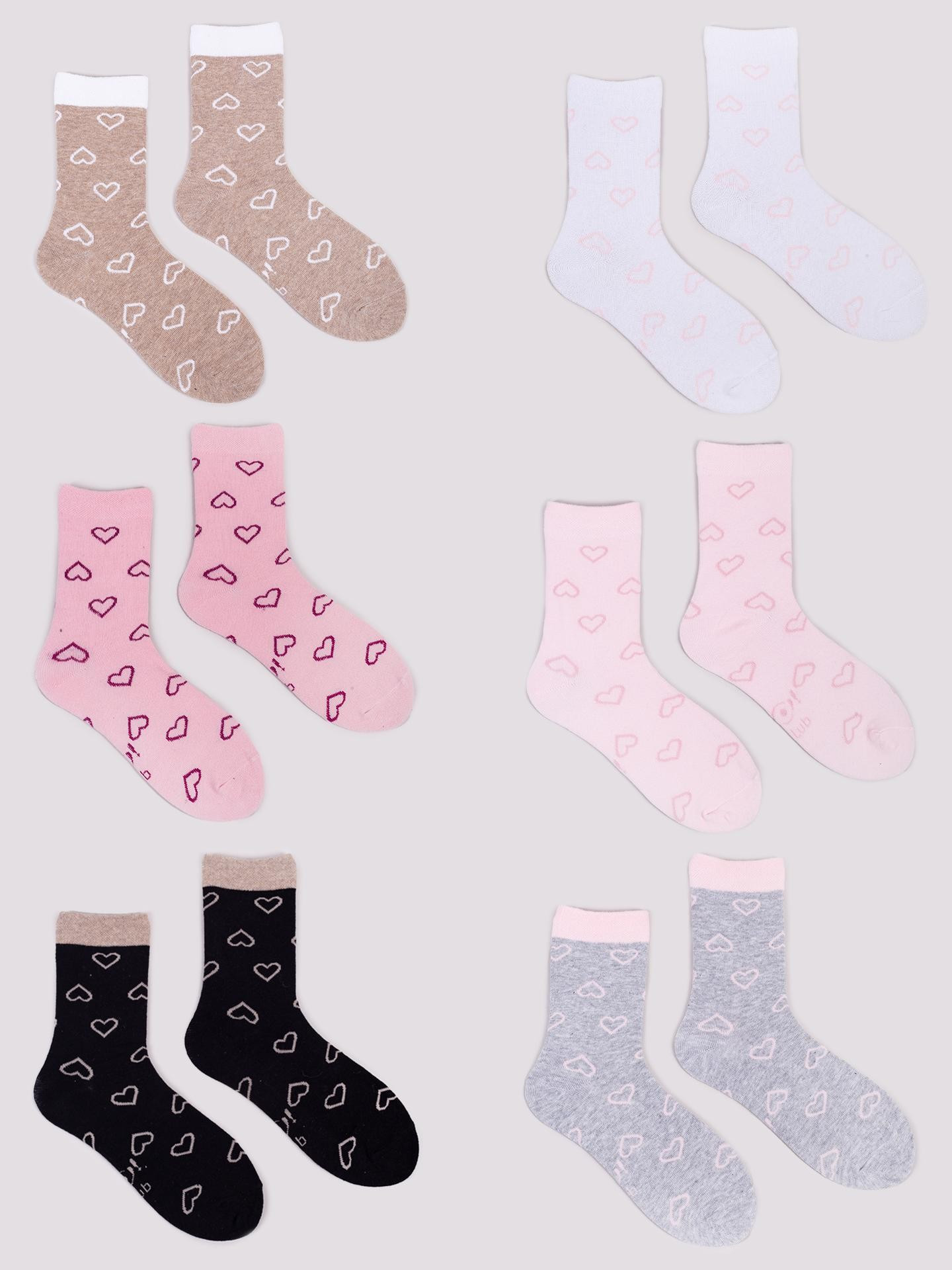 Dívčí ponožky Yoclub 6-Pack SKA-0129G-AA00 Vícebarevné 27-30
