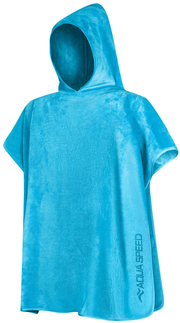 AQUA SPEED Pončo ručník 02 Blue 70 cm x 120 cm