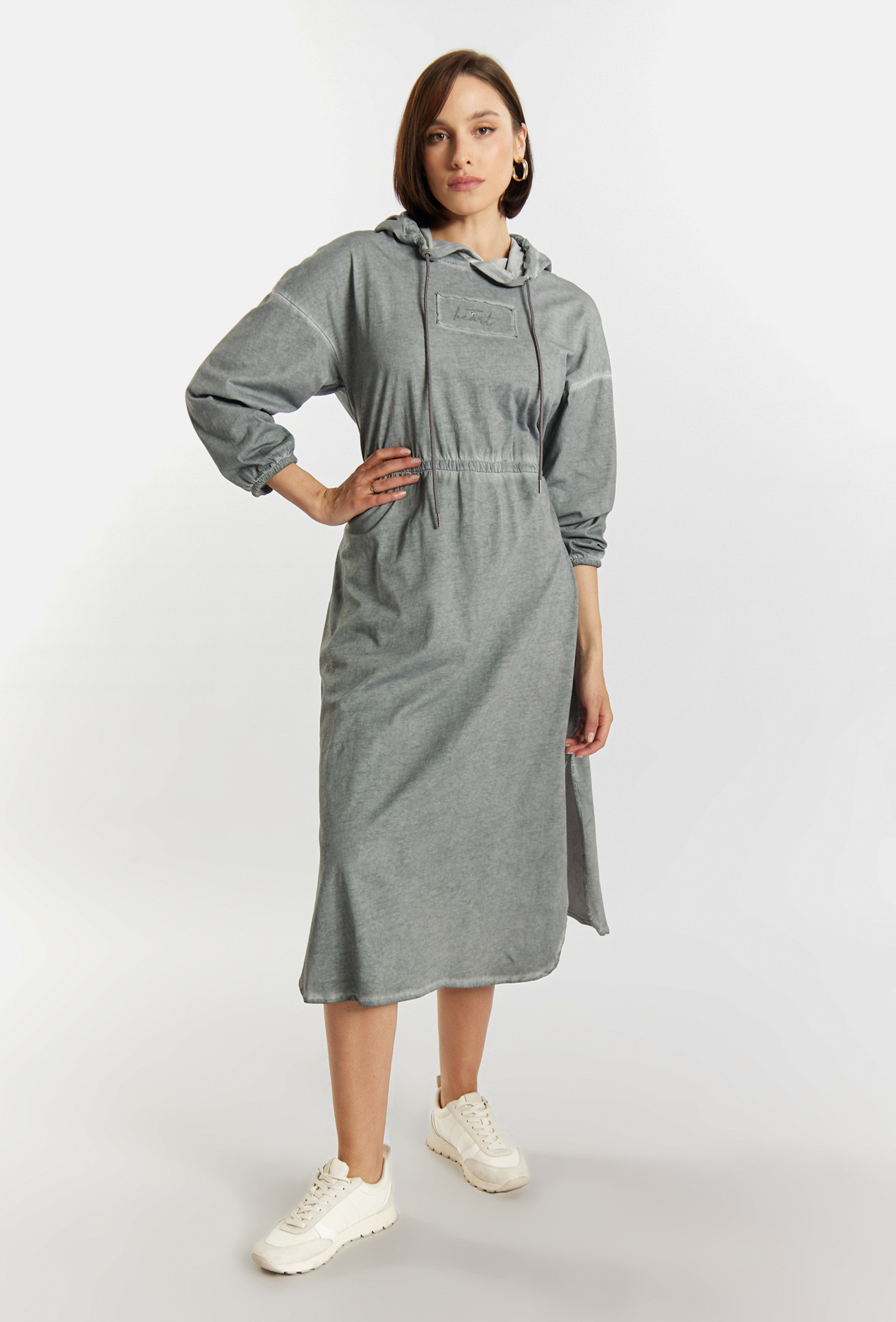 Monnari Šaty Bavlněné šaty se vzorem Grey 44