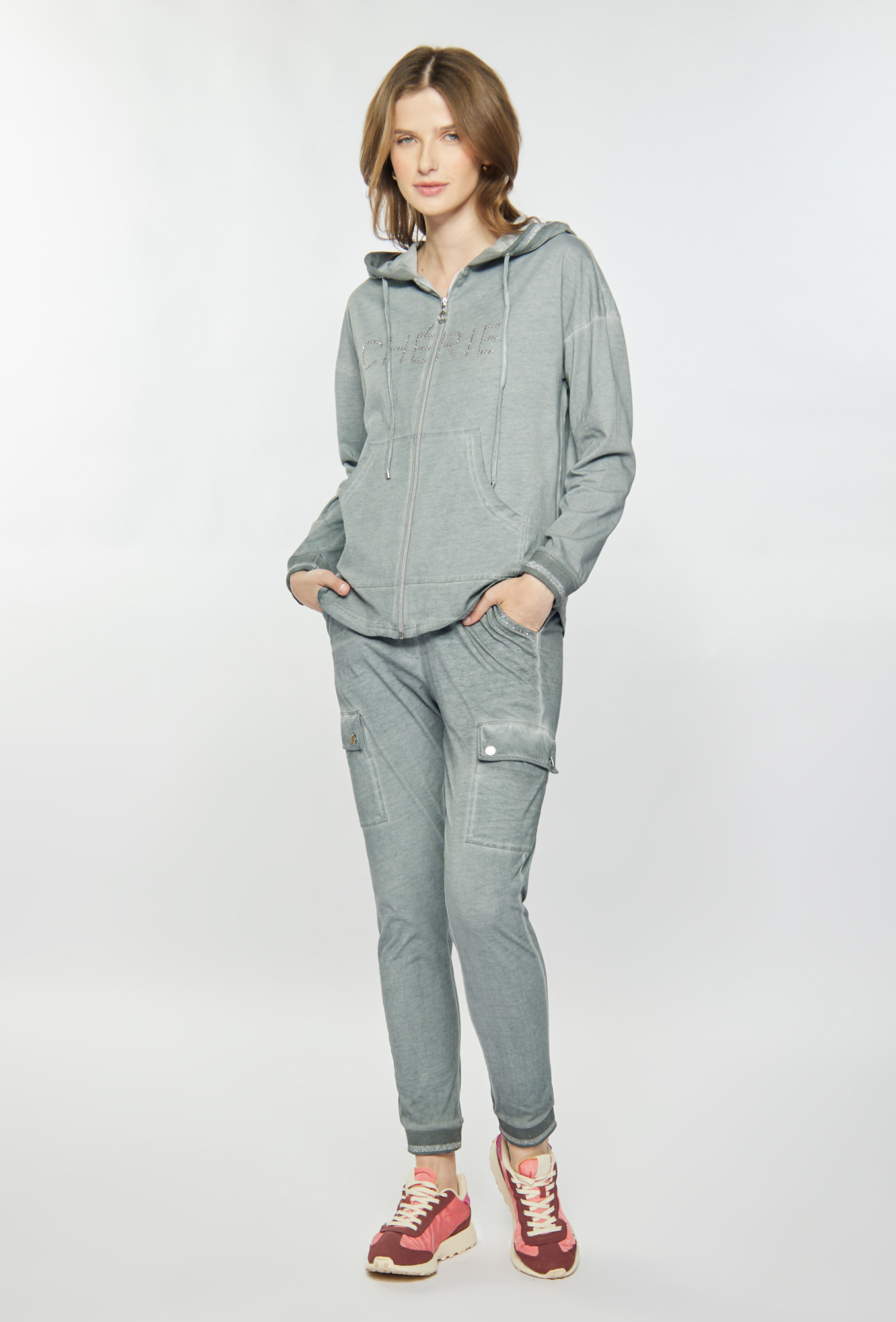 Monnari Kalhoty Tepláky s pracím efektem Grey XL