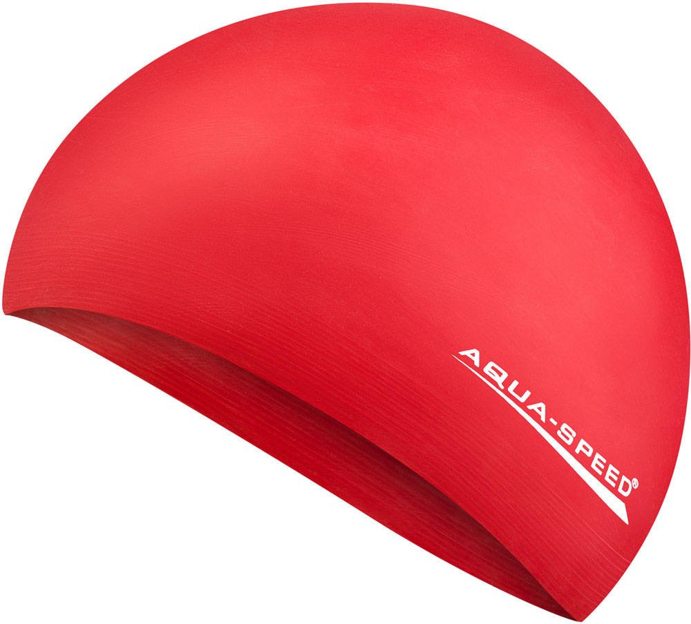 AQUA SPEED Plavecká čepice Soft Latex Červený vzor 31 S/M